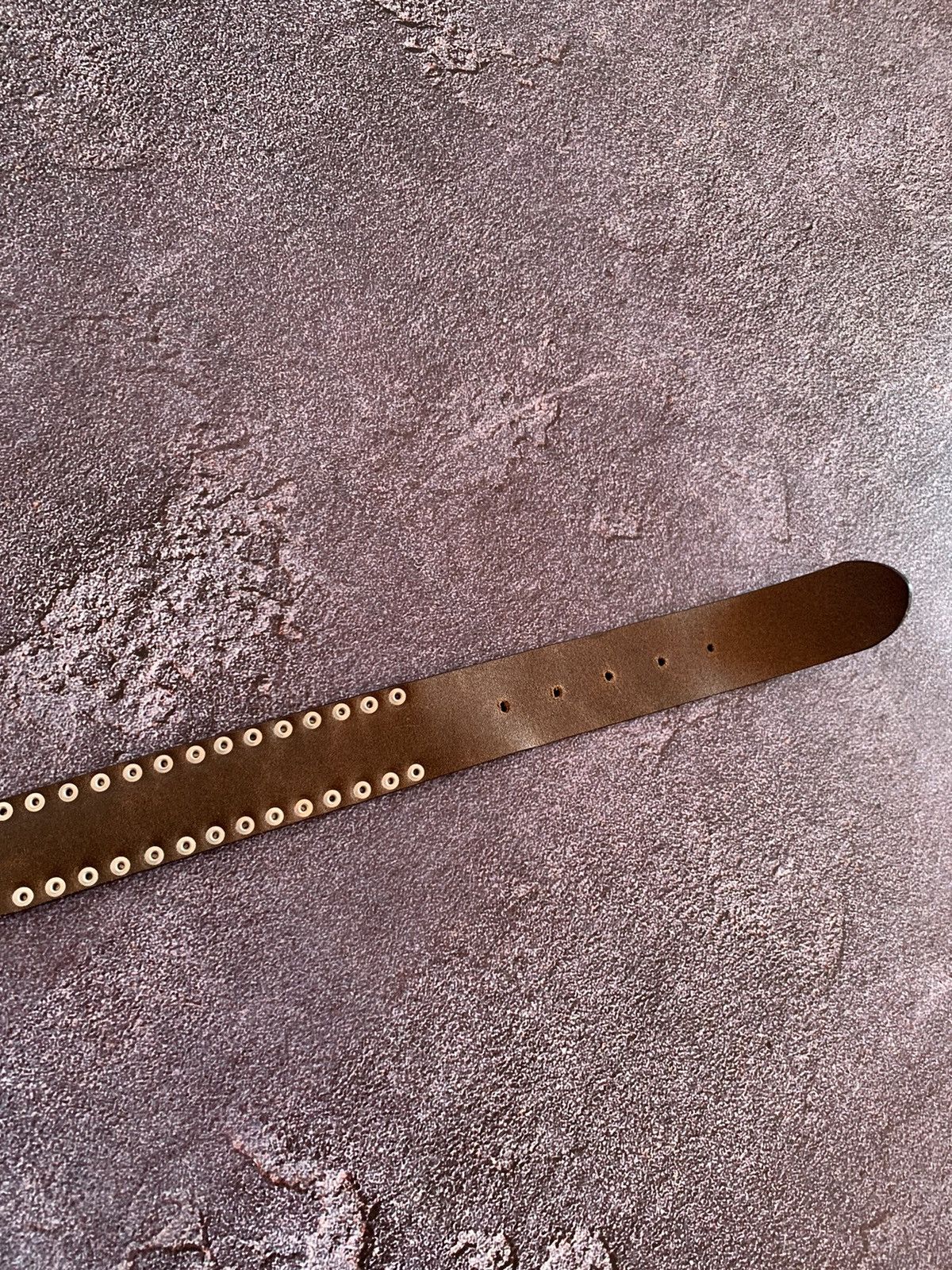 Vintage Berge Italy Leather Metal Avant Garde Opium Belt 95cm Size ONE SIZE - 10 Thumbnail