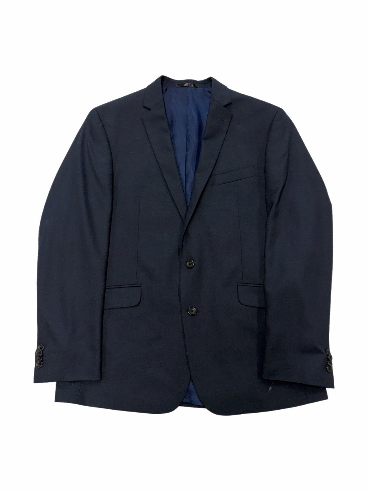 Kenneth Cole Kenneth Cole Reaction Navy Blue Two-Button Blazer Jacket Size 42R - 1 Thumbnail