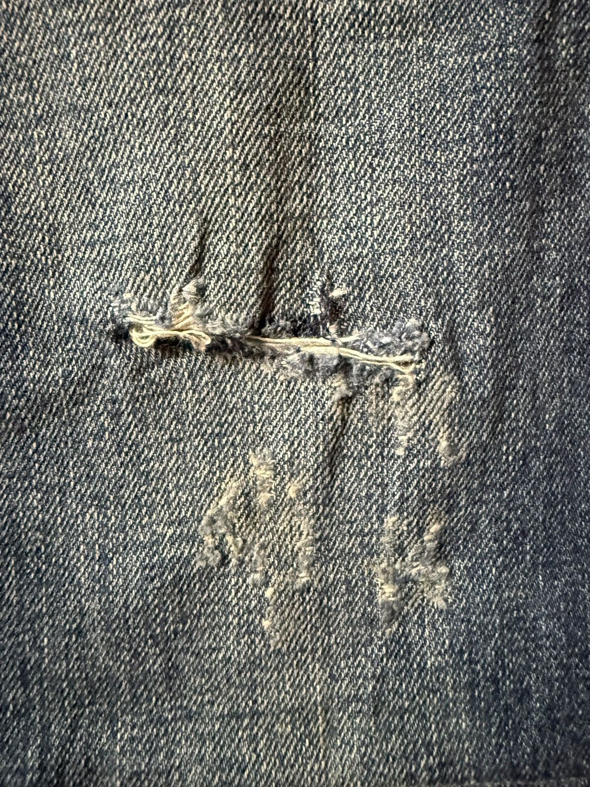 MOUSSY Vintage Moussy Blue Wash Patches Distressed Jeans Size US 33 - 3 Thumbnail
