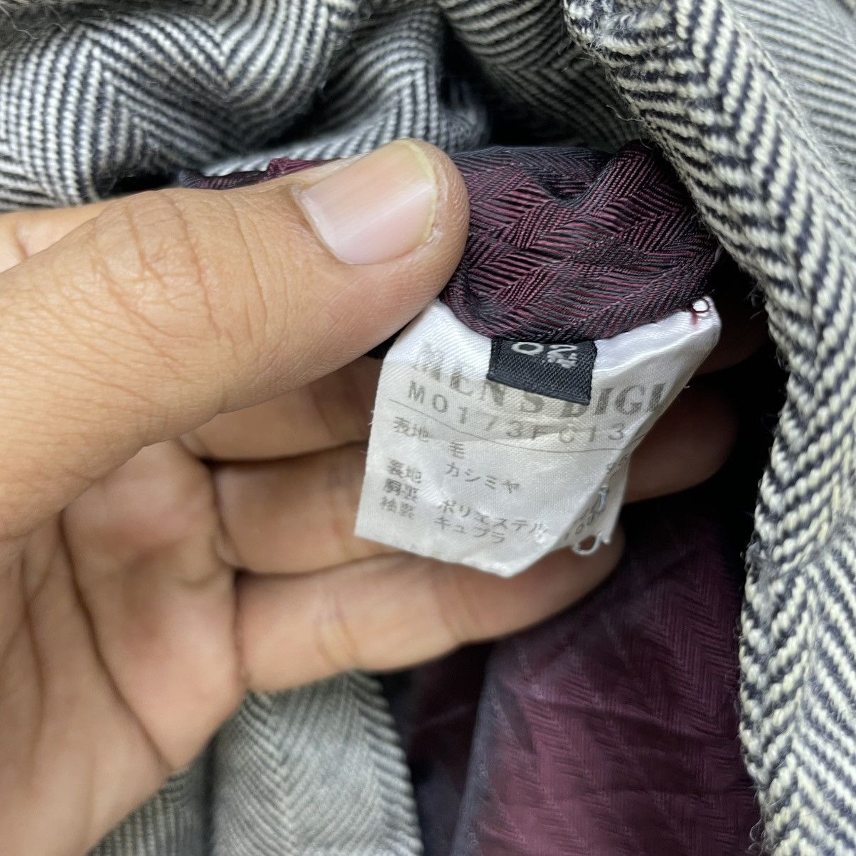 BIGI × Issey Miyake 💥Mens Bigi Herringbone Belted Jacket Size US M / EU 48-50 / 2 - 6 Thumbnail