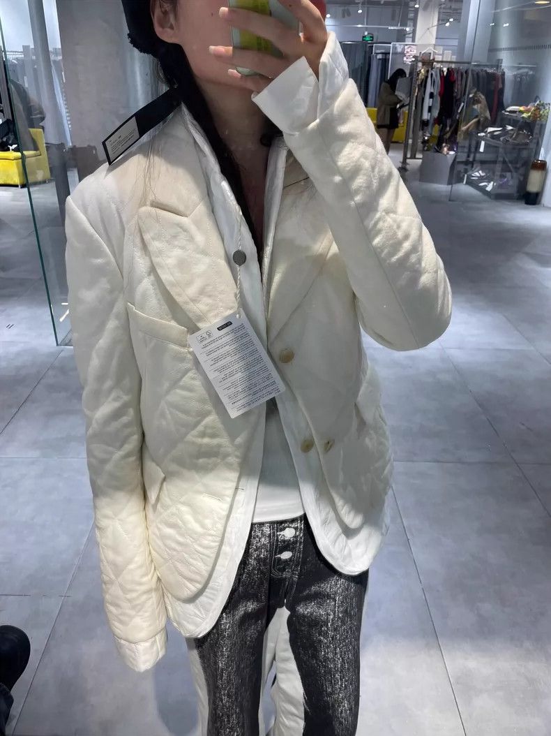 Haider Ackermann Haider Ackermann White and white striped, diamond quilting Size M / US 6-8 / IT 42-44 - 4 Thumbnail