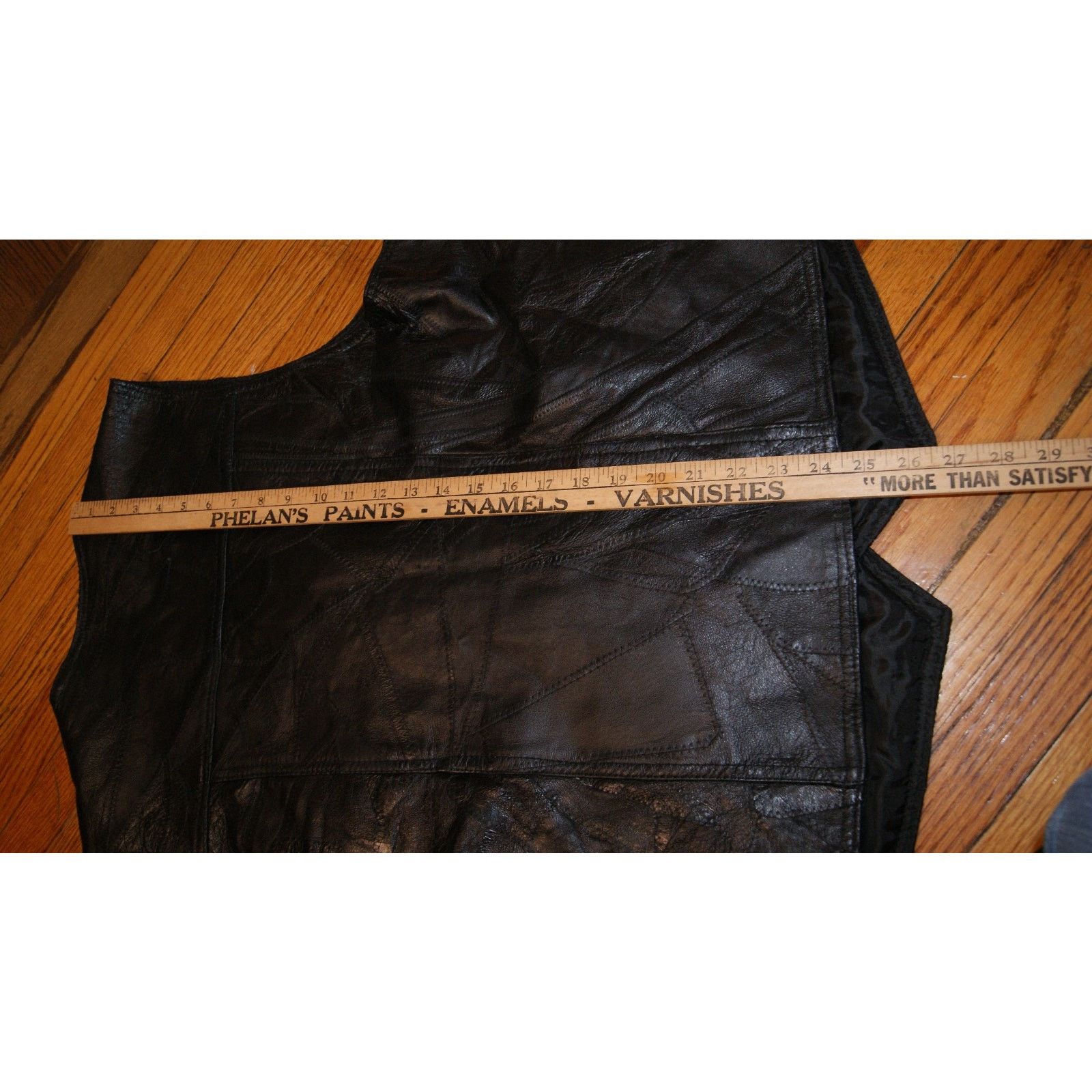 Vintage Genuine Leather Vest XL Navarre Leather Comp. Jesus Patches Size US XL / EU 56 / 4 - 10 Thumbnail