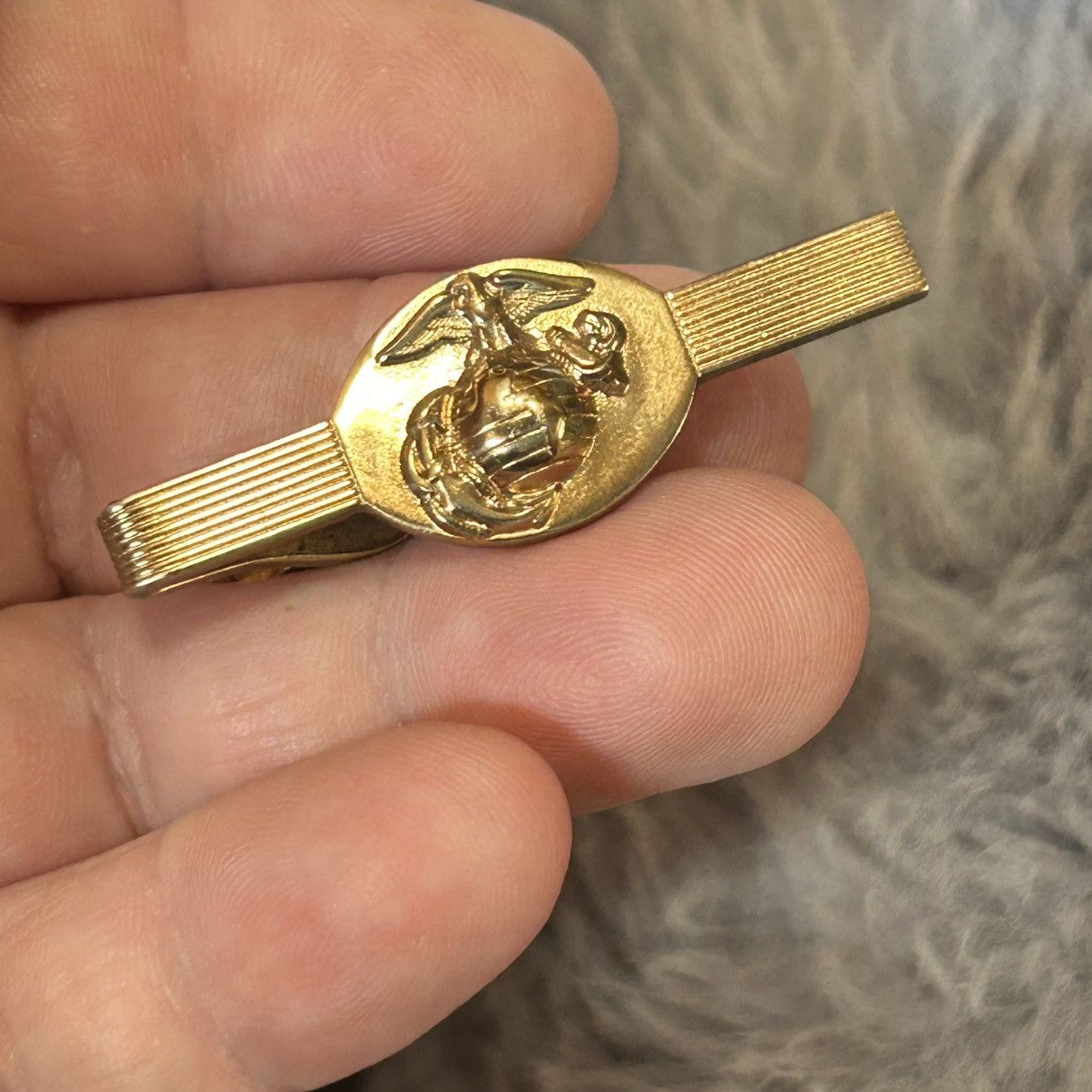Vintage Vintage gold tone USMC alligator tie bar clip Size ONE SIZE - 3 Thumbnail