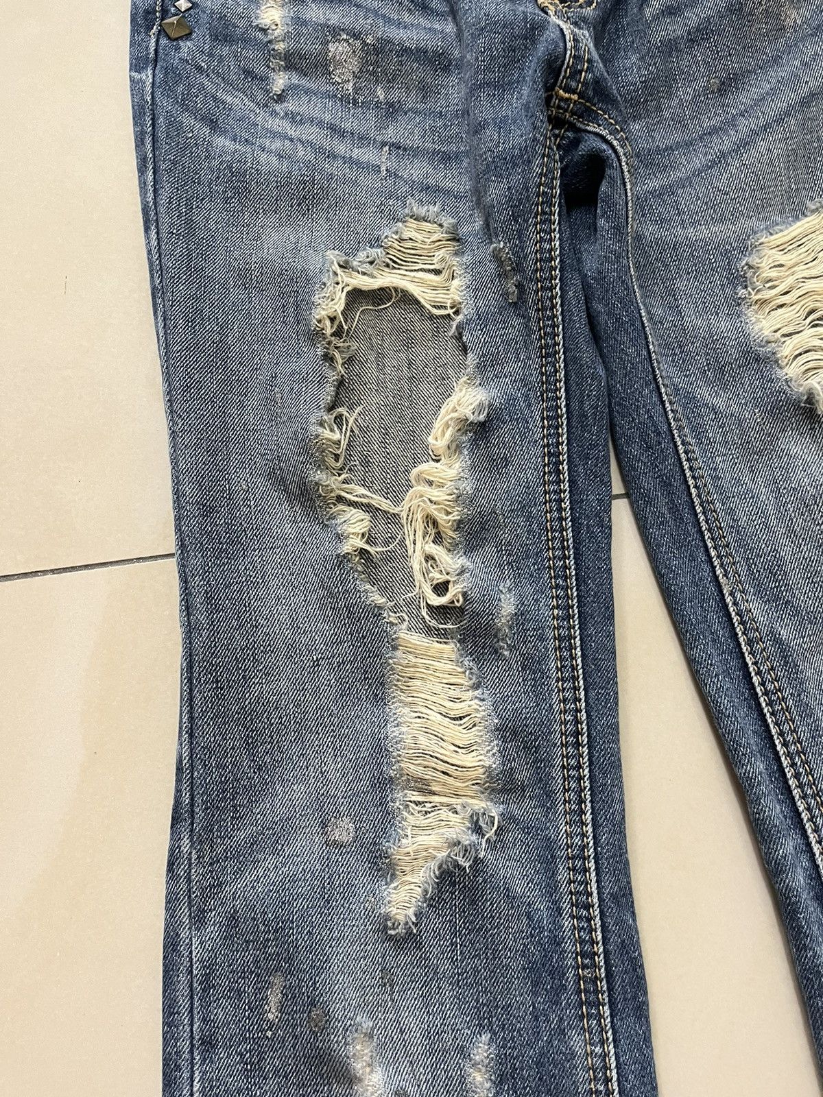 Hysteric Glamour Semantic Design distressed flared silver dust low rise F1 Size US 28 / EU 44 - 7 Thumbnail
