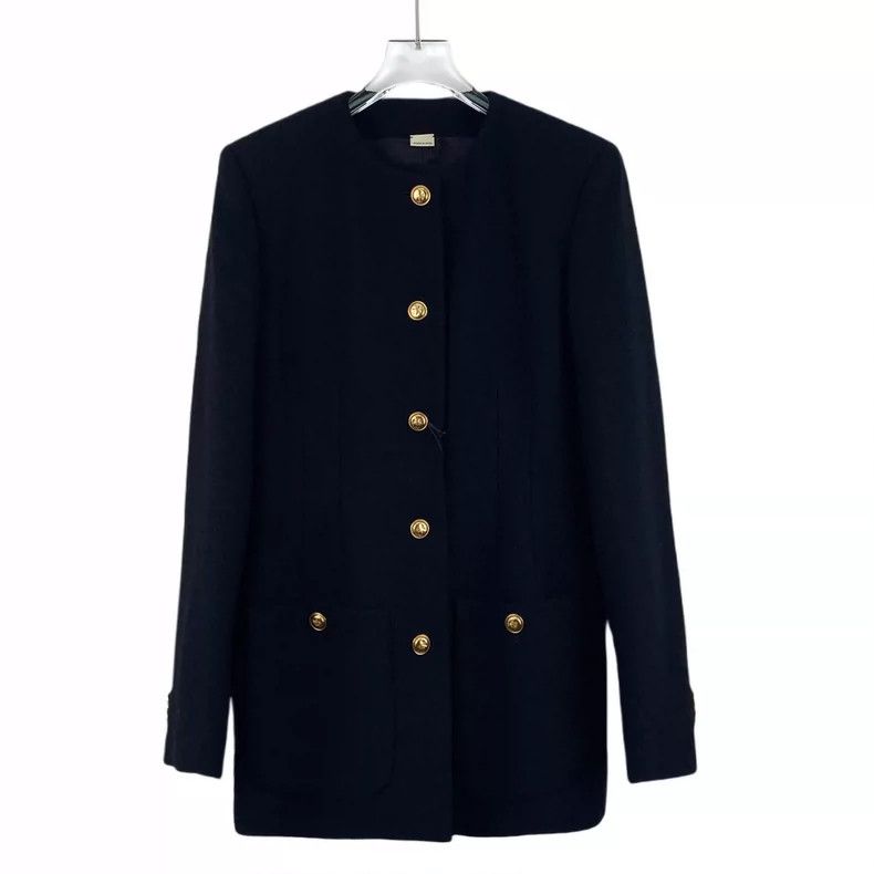 Gucci Gucci Black wool single-breasted long-sleeved jacket 2504-N Size S / US 4 / IT 40 - 1 Thumbnail