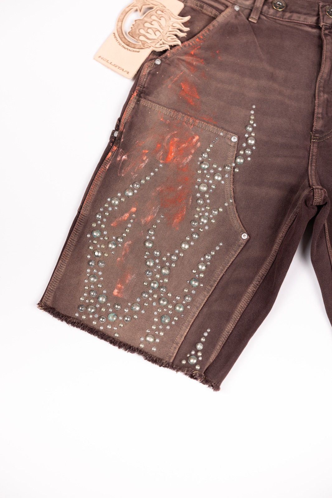 HELLSTAR Hellstar Capsule 11 Studded Double Knee Carpenter Shorts Size US 32 / EU 48 - 3 Thumbnail