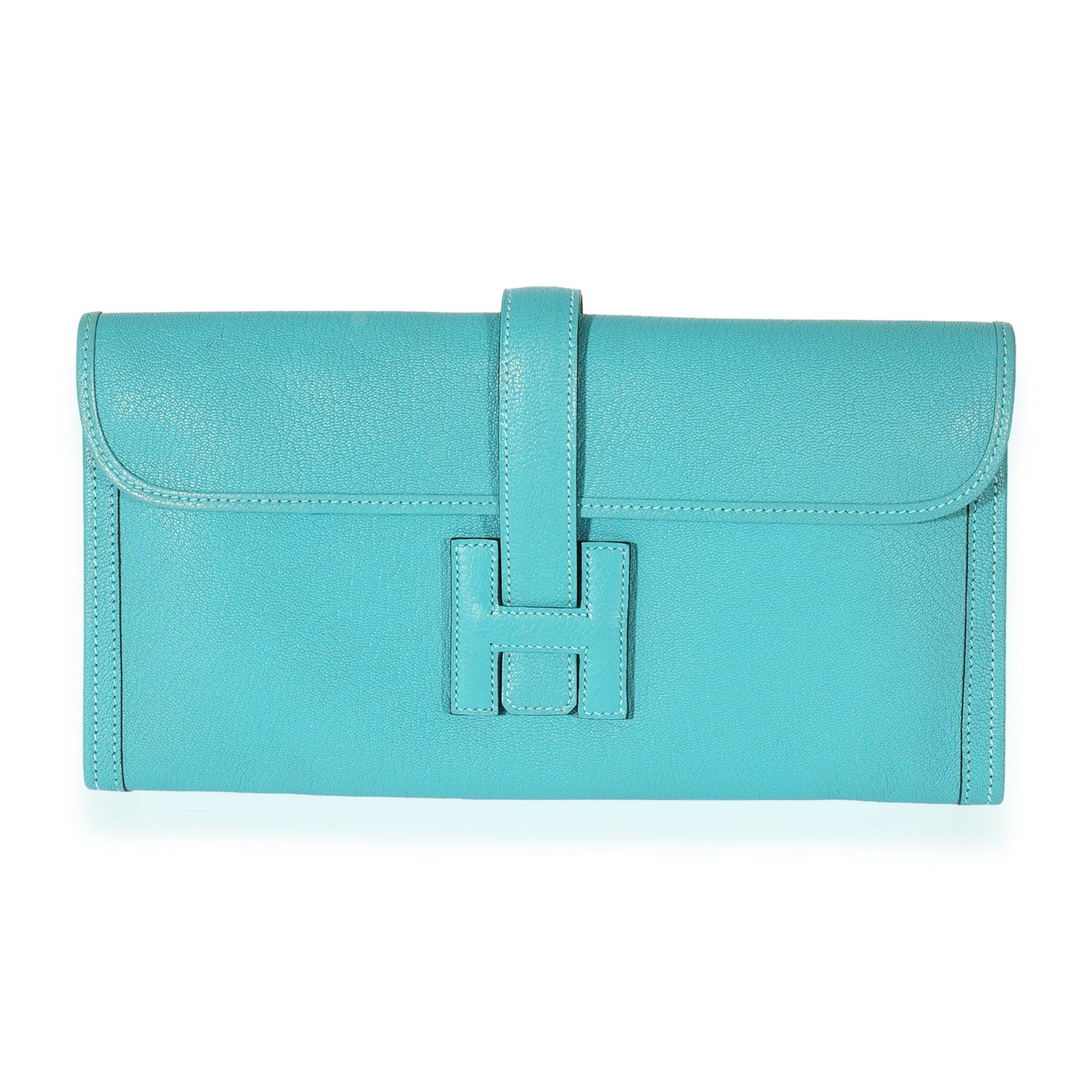 Hermès Turquoise Chévre Jige Elan 29