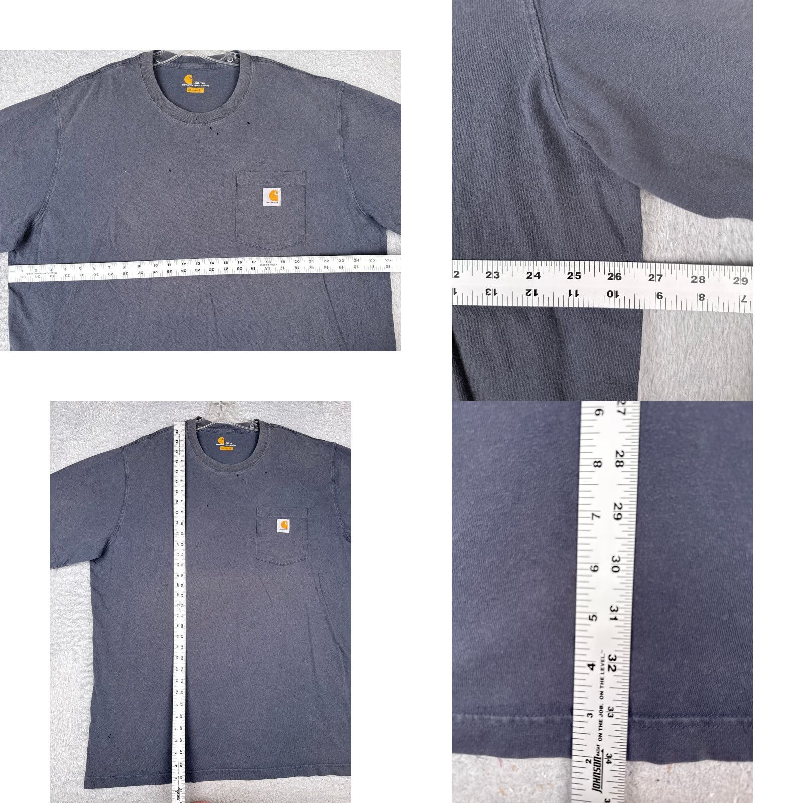 Carhartt VINTAGE Carhartt Shirt Mens 2XL Tall Blue Short Sleeve Pocket Crew Neck Cotton READ Size US XXL / EU 58 / 5 - 8 Thumbnail