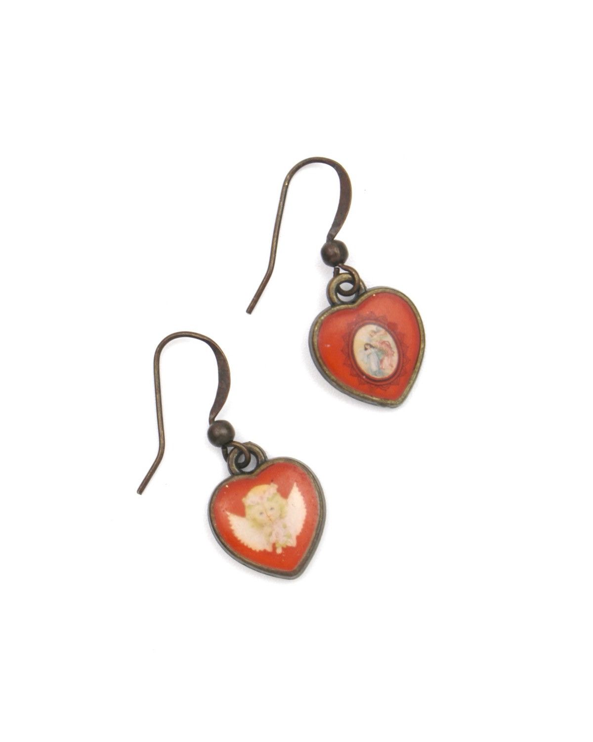 Hysteric Glamour 2000S JAPANESE MADE CUPID IN A RED HEART EARRINGS Size ONE SIZE - 2 Thumbnail