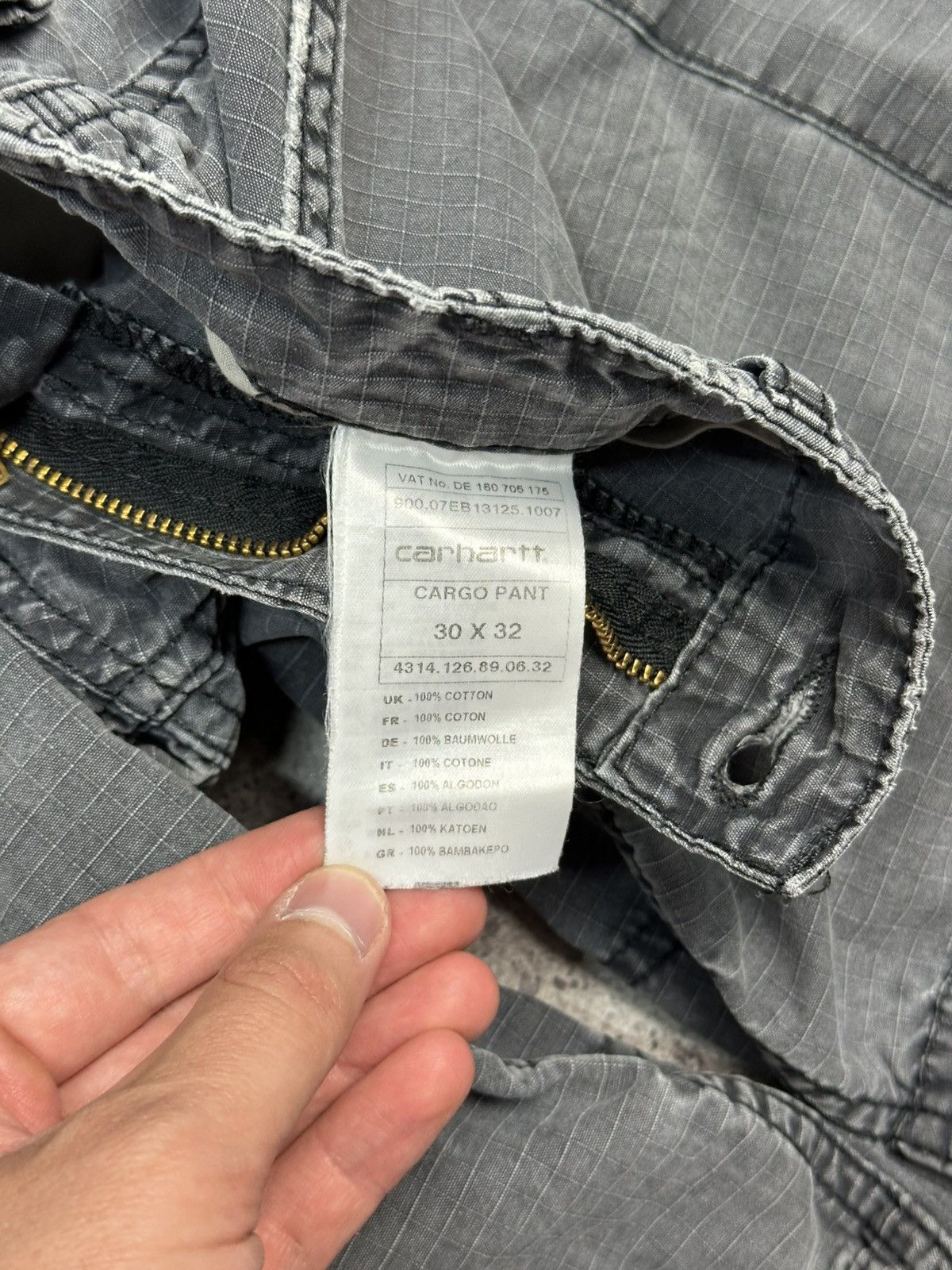 Carhartt Vintage Carhartt Cargo Pants Distressed Y2K Faded Gray Size US 30 / EU 46 - 12 Thumbnail