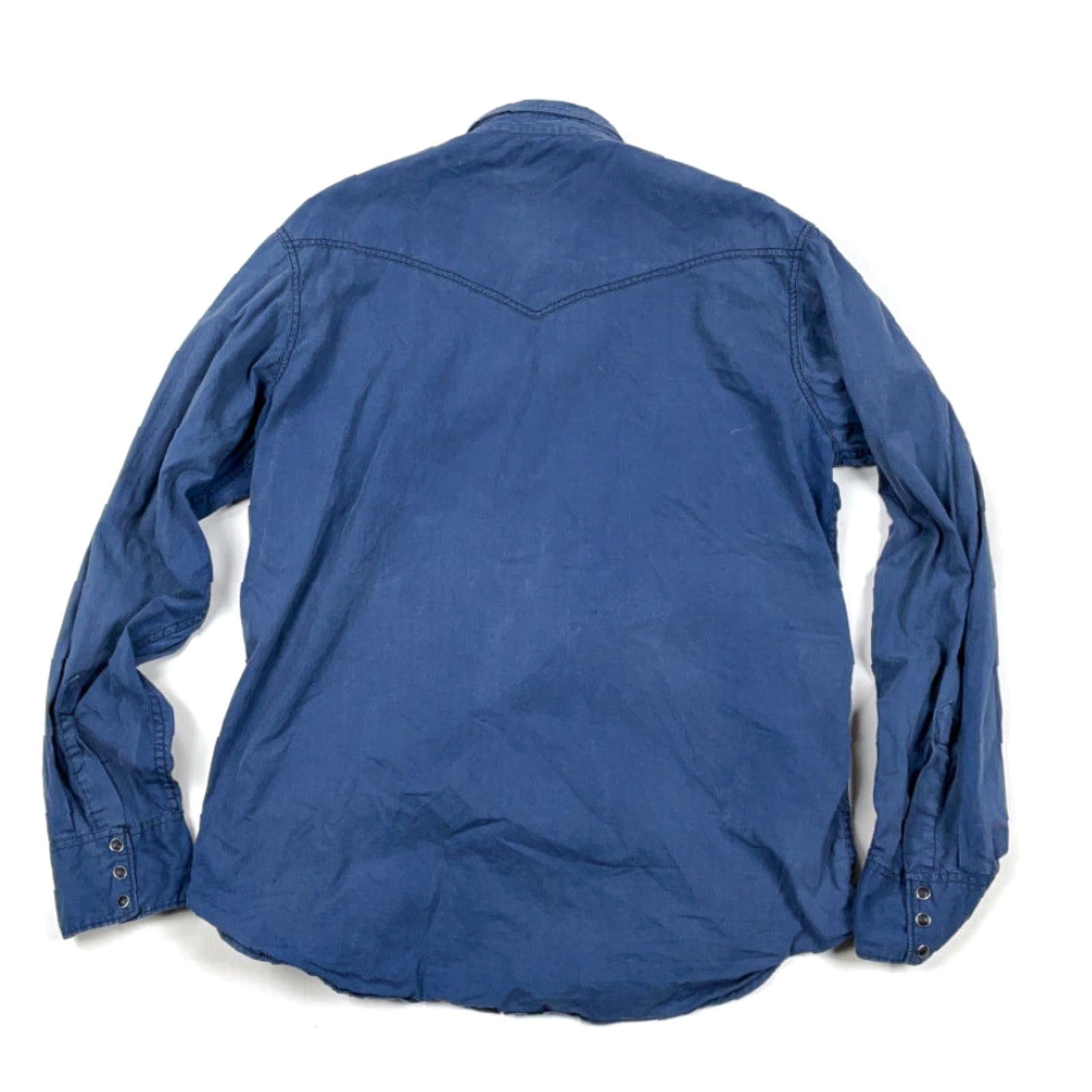 Vintage VINTAGE Ely 1878 Western Shirt Men XL Long Sleeve Blue Cotton Embroidered Cowboy Snap Buttons Retro Size US XL / EU 56 / 4 - 3 Thumbnail