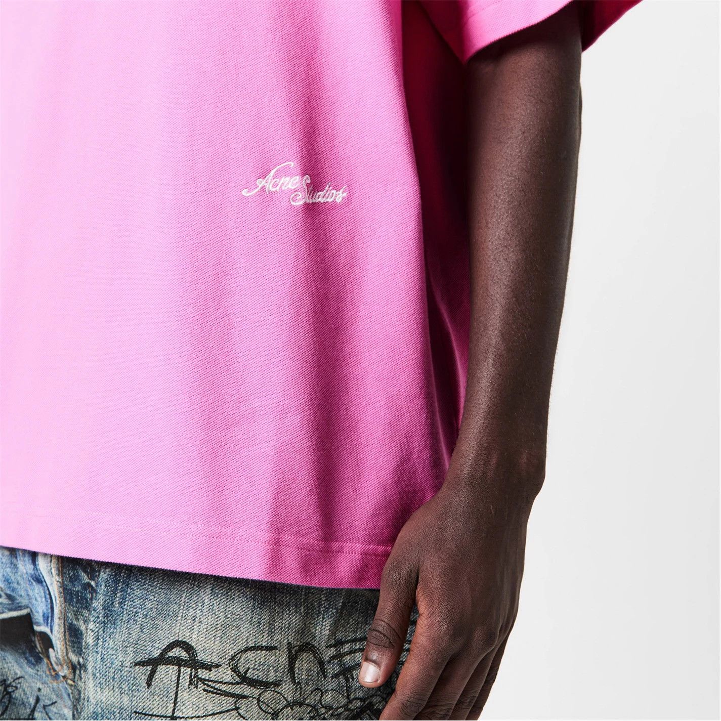 Acne Studios o1g2r1mq0825 Exord Tourist T-Shirt in Pink Size US XL / EU 56 / 4 - 5 Thumbnail
