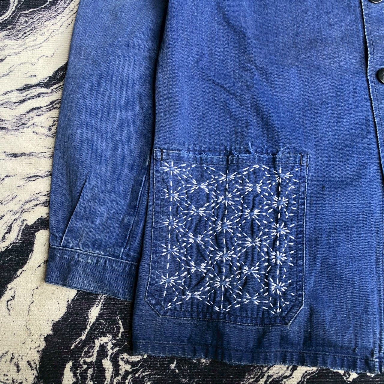 Vintage Vintage 1989 Indigo Work Jacket Sashiko Style Size US M / EU 48-50 / 2 - 9 Thumbnail