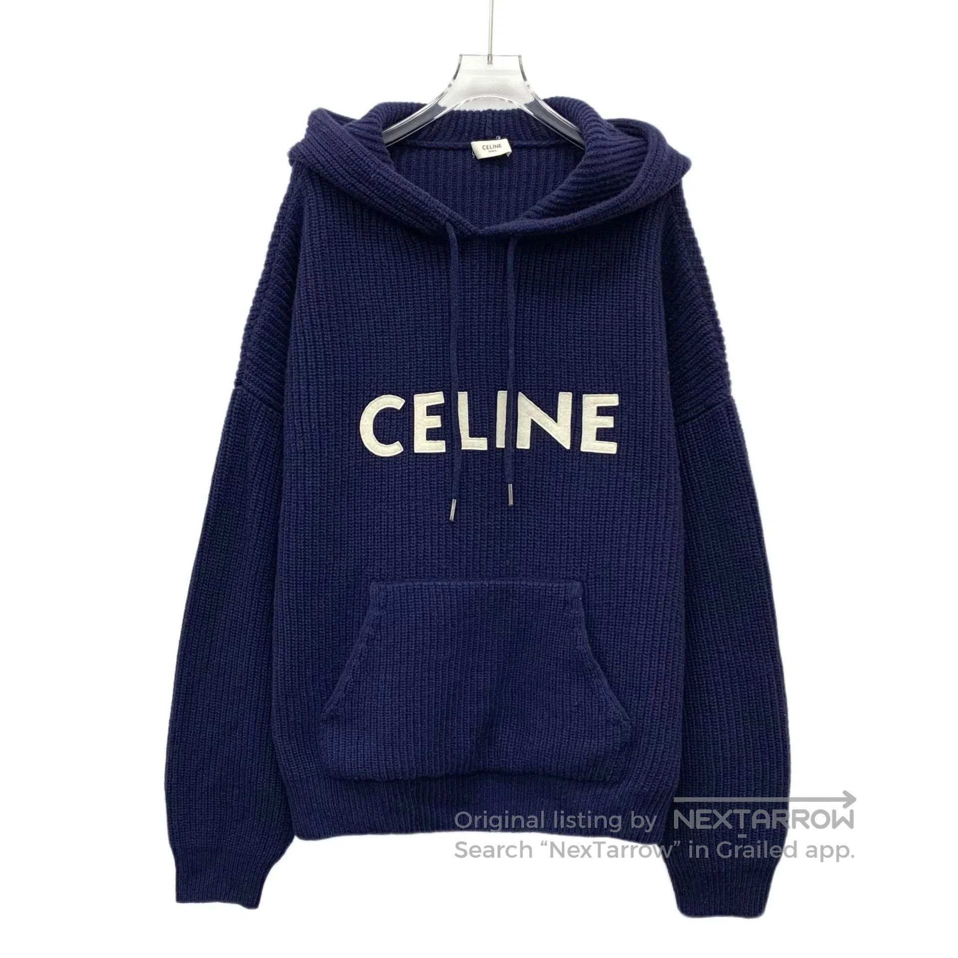 Celine Celine Logo Letter Wool Hooded Sweater. Size S / US 4 / IT 40 - 1 Thumbnail