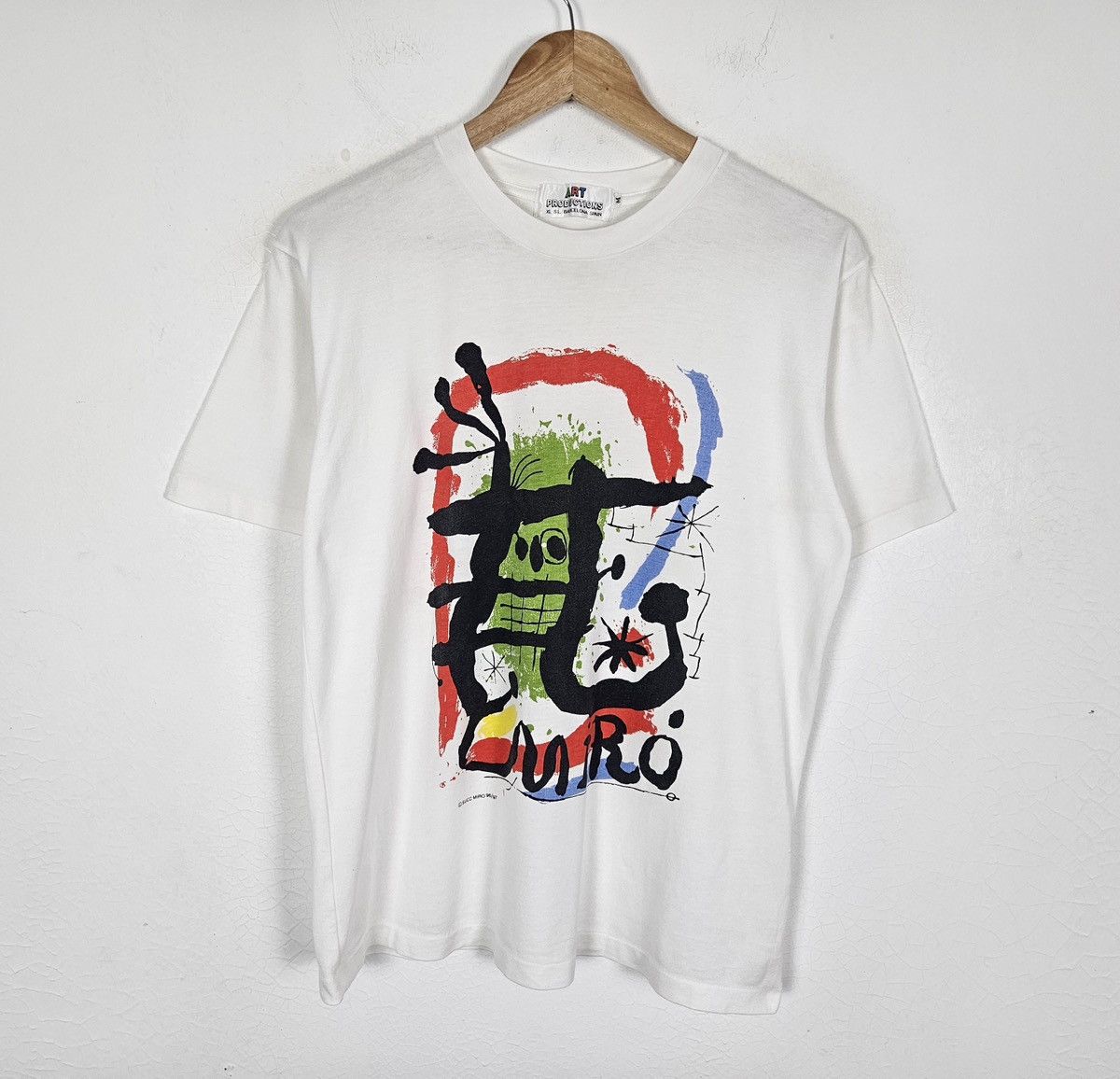 Vintage Vintage 90s Suc Joan Miro Art Printed Tee shirt Size US M / EU 48-50 / 2 - 2 Thumbnail