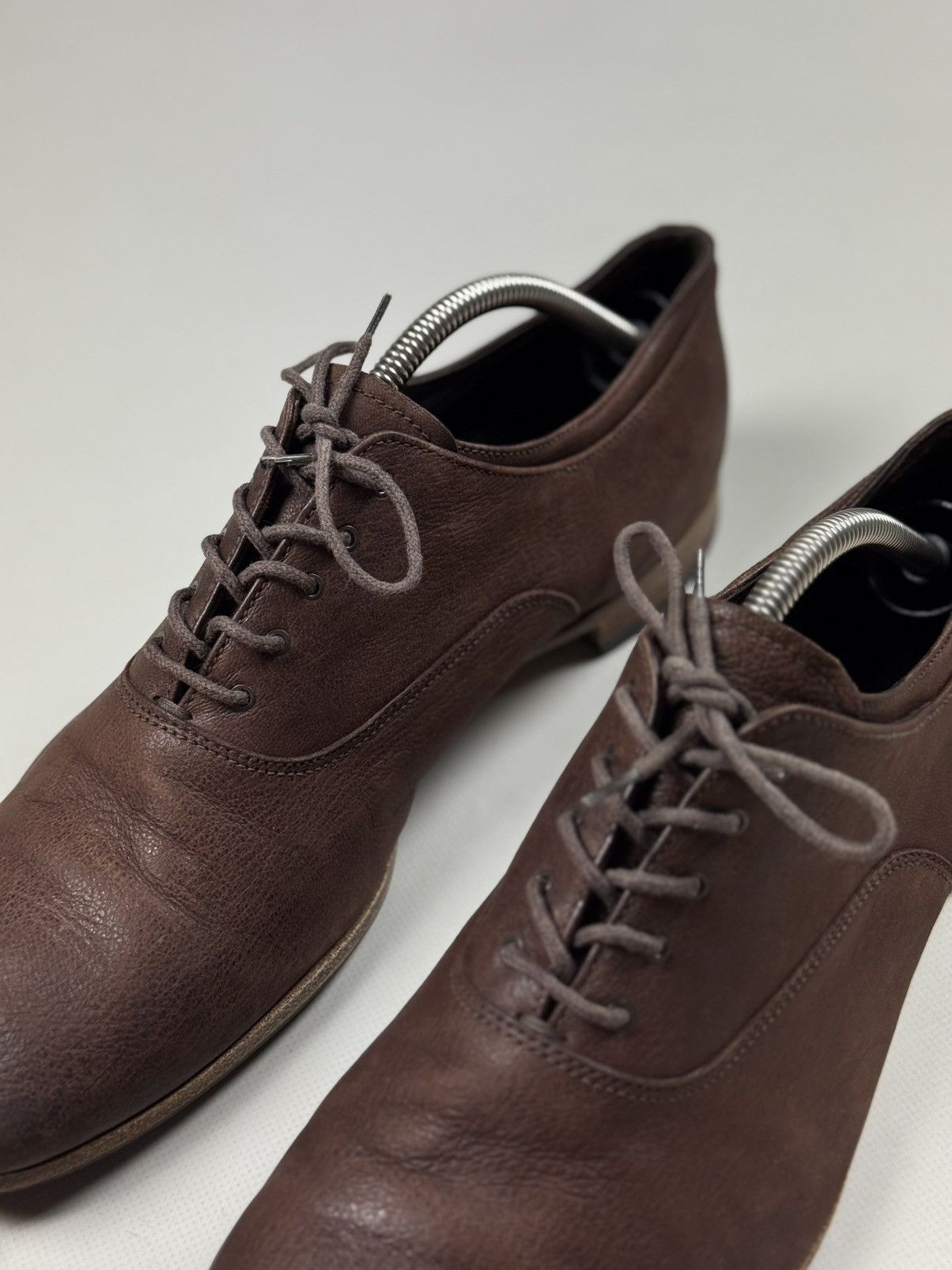 Prada Prada Men’s Leather Lace Up Formal Oxford Shoes Size US 10.5 / EU 43-44 - 10 Thumbnail