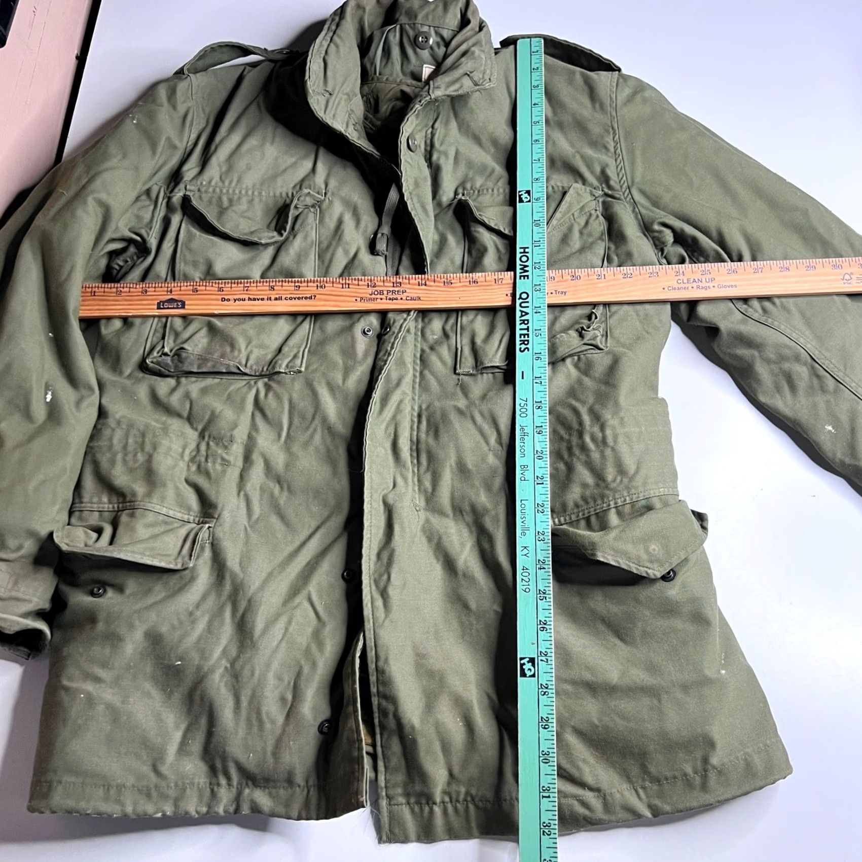Olive VINTAGE 1976 US Military M-65 Field Jacket Winfield Olive Drab Medium Long Liner Size US L / EU 52-54 / 3 - 3 Thumbnail