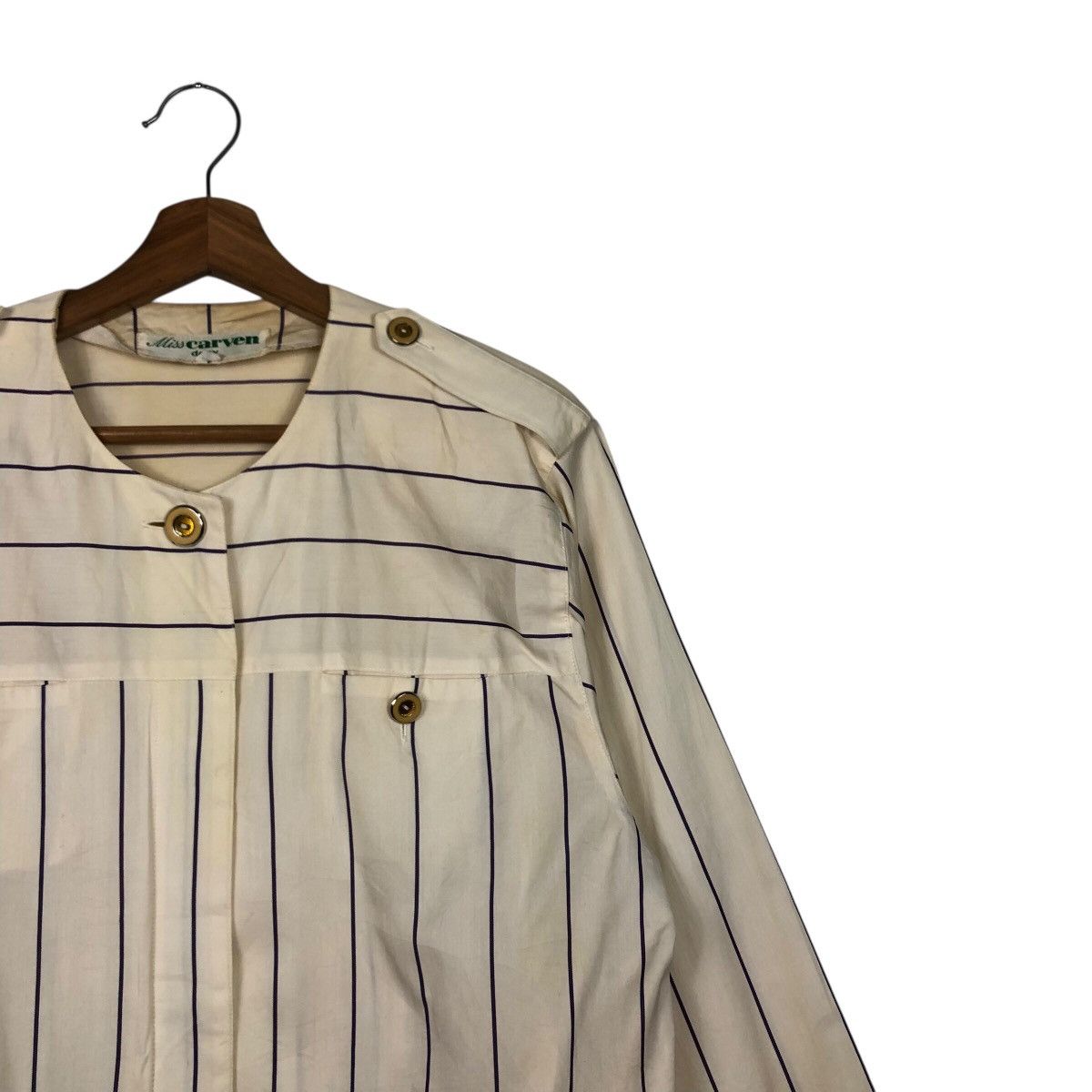 Carven 📌Miss Carven Deux Hickory Striped Work Design Size M / US 6-8 / IT 42-44 - 7 Thumbnail