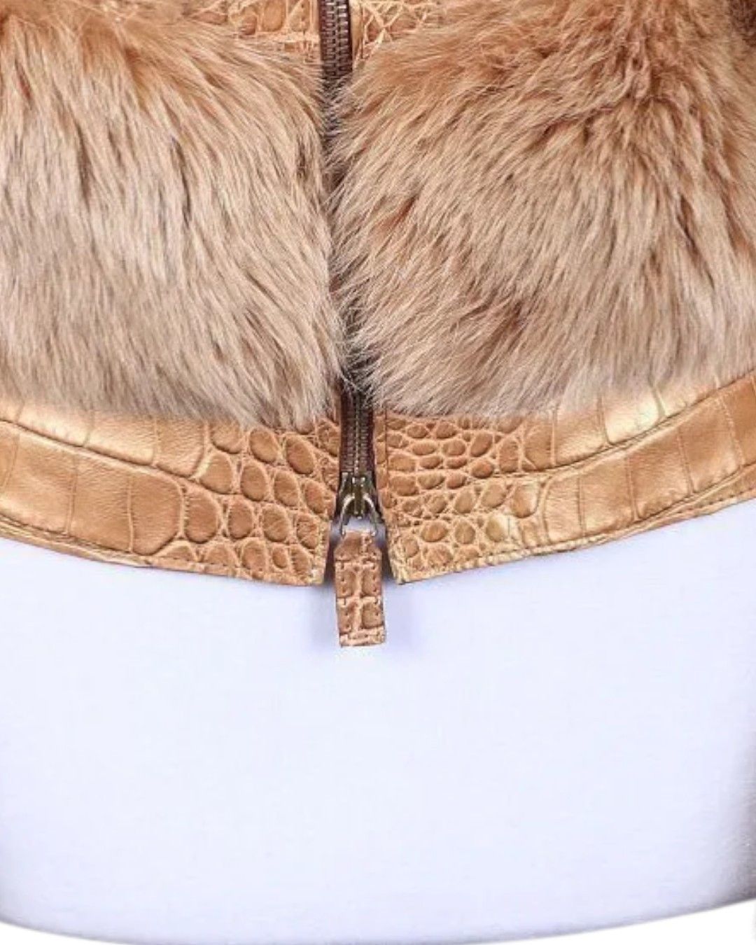 Gucci F/W 2006 RUNWAY CROCODILE LEATHER/ FOX FUR JACKET BY FRIDA Size M / US 6-8 / IT 42-44 - 7 Thumbnail
