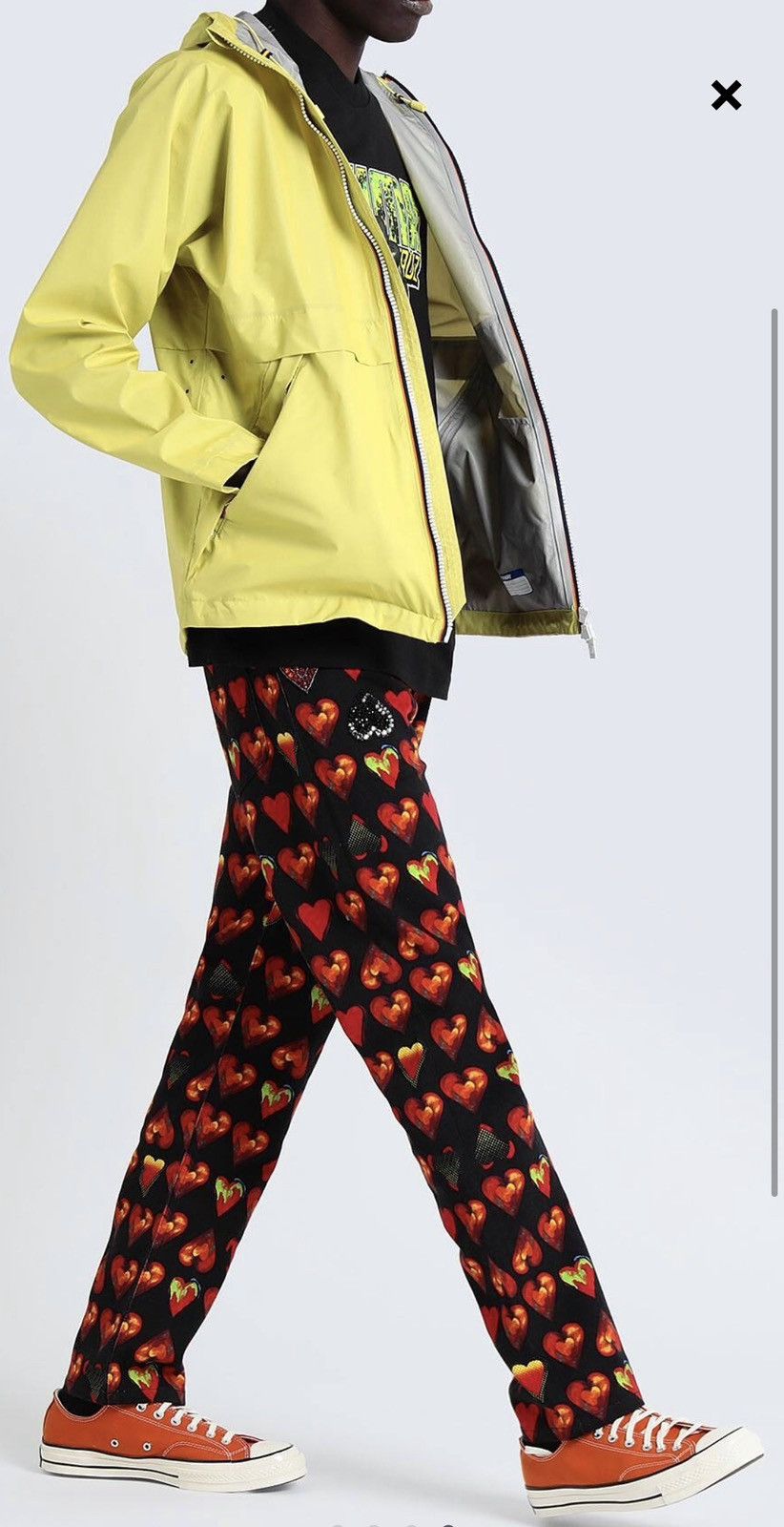 hears print denim pants size30