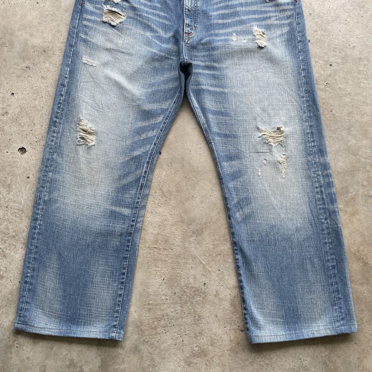 Japanese Brand W42 Vintage Japanese Distressed Faded Baggy Pants Denim Size US 42 / EU 58 - 5 Thumbnail
