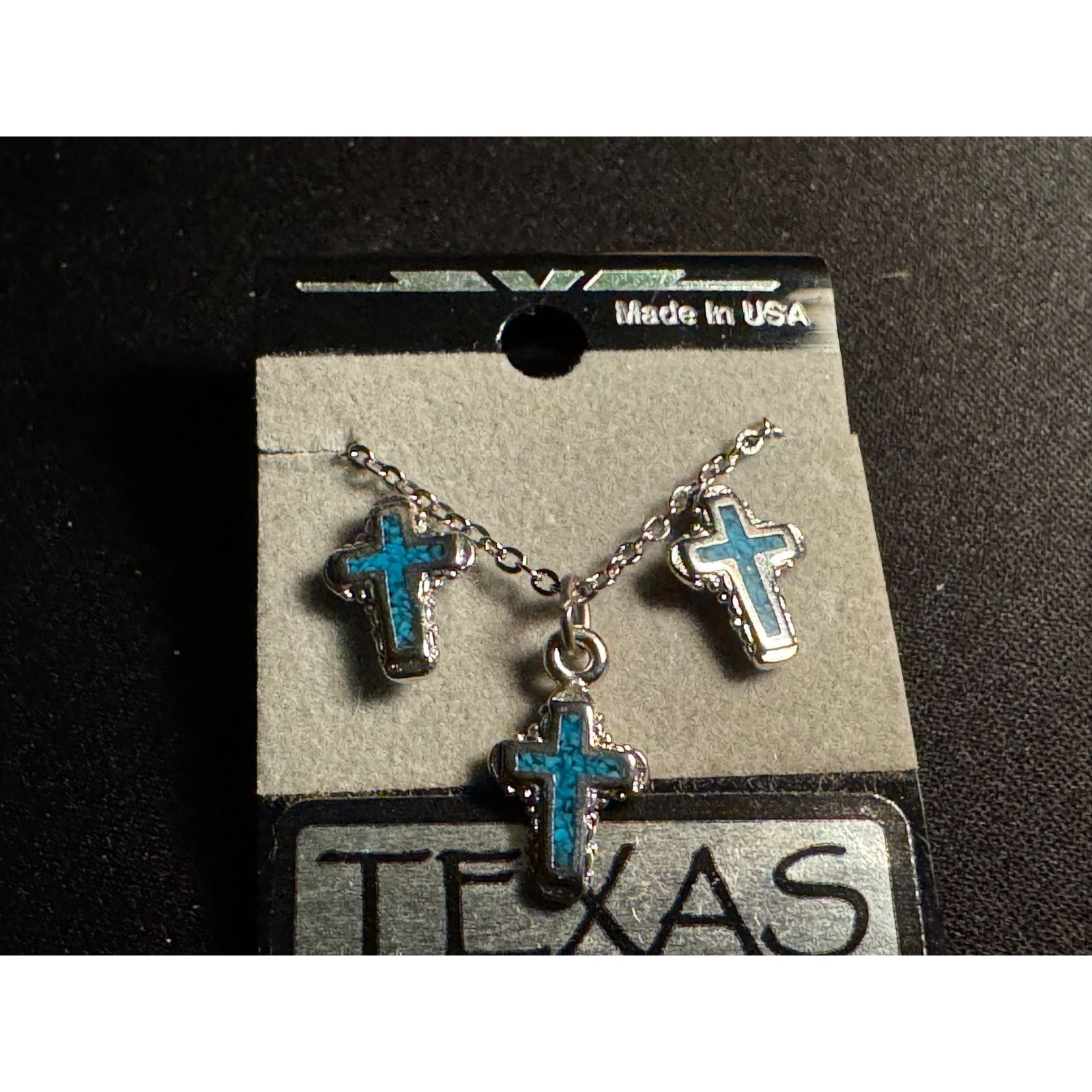 Other Texas Necklace & Earrings Turquoise Cross Vintage Size ONE SIZE - 3 Thumbnail