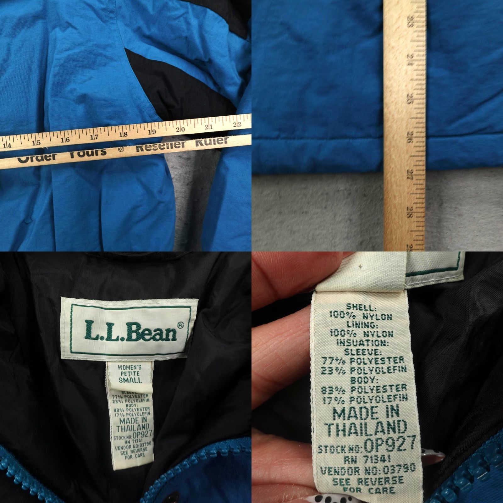 Vintage VINTAGE LL Bean Jacket Women Petite Small Blue Insulated Parka Hooded Mid-Length Winter Casual Travel Workwear Smart Outdoor Size S / US 4 / IT 40 - 8 Thumbnail