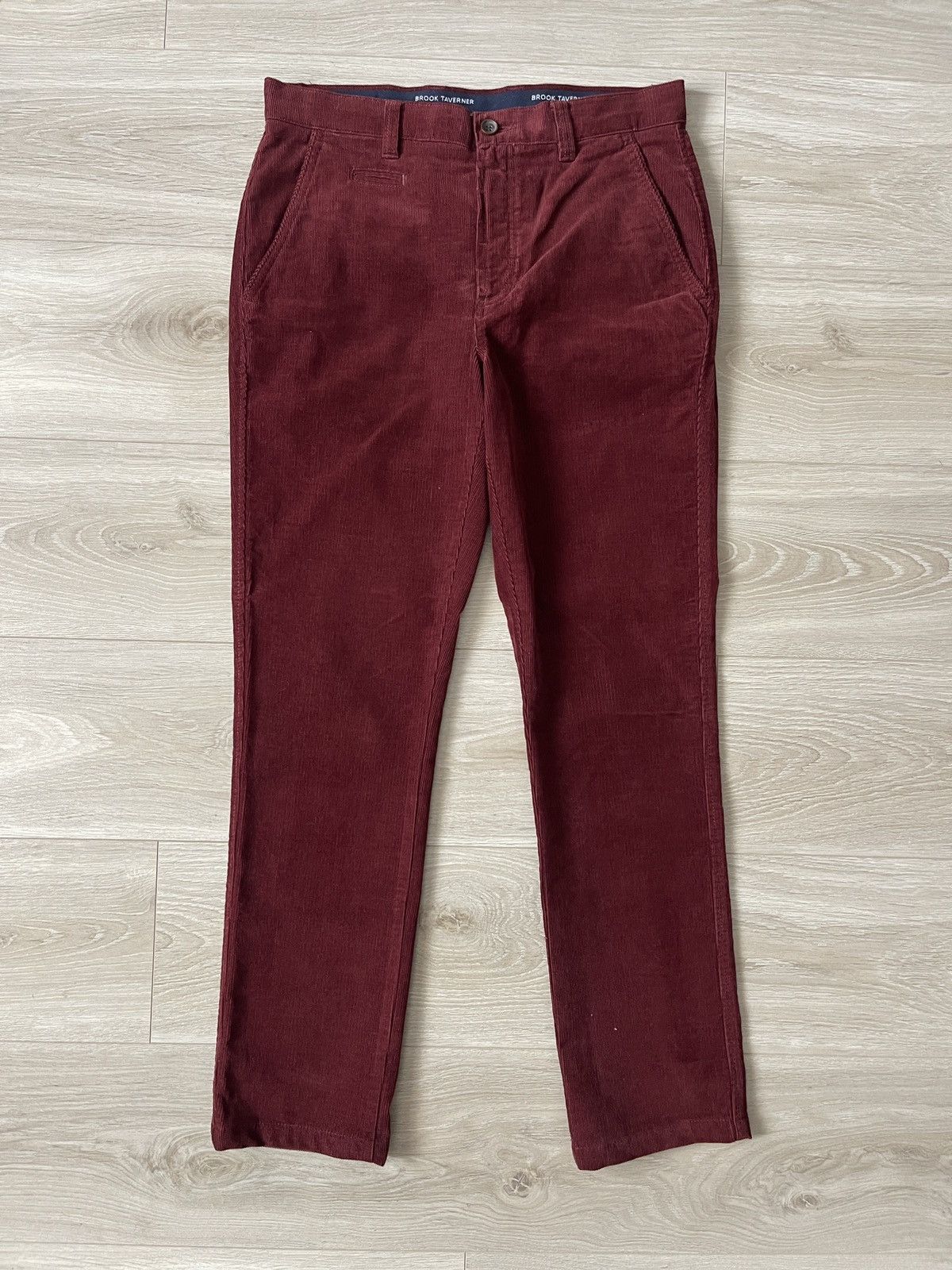 Vintage Brook Taverner Burgundy Corduroy Pants (est. 1912) W32 Size US 32 / EU 48 - 1 Thumbnail