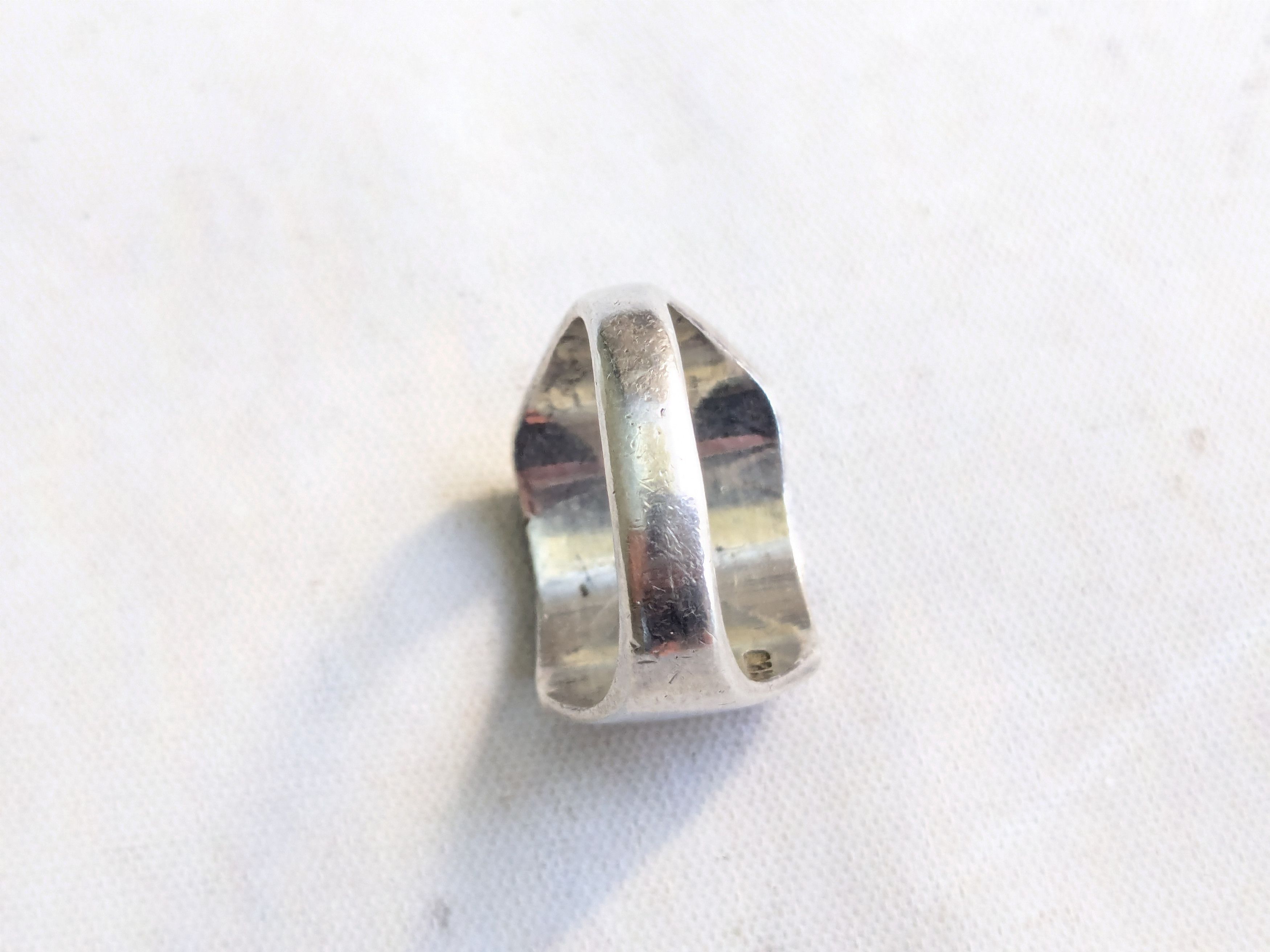 Jewelry Vintage Sterling Silver Ring Sodalite Taxco 9.75 Mexico Size ONE SIZE - 9 Thumbnail