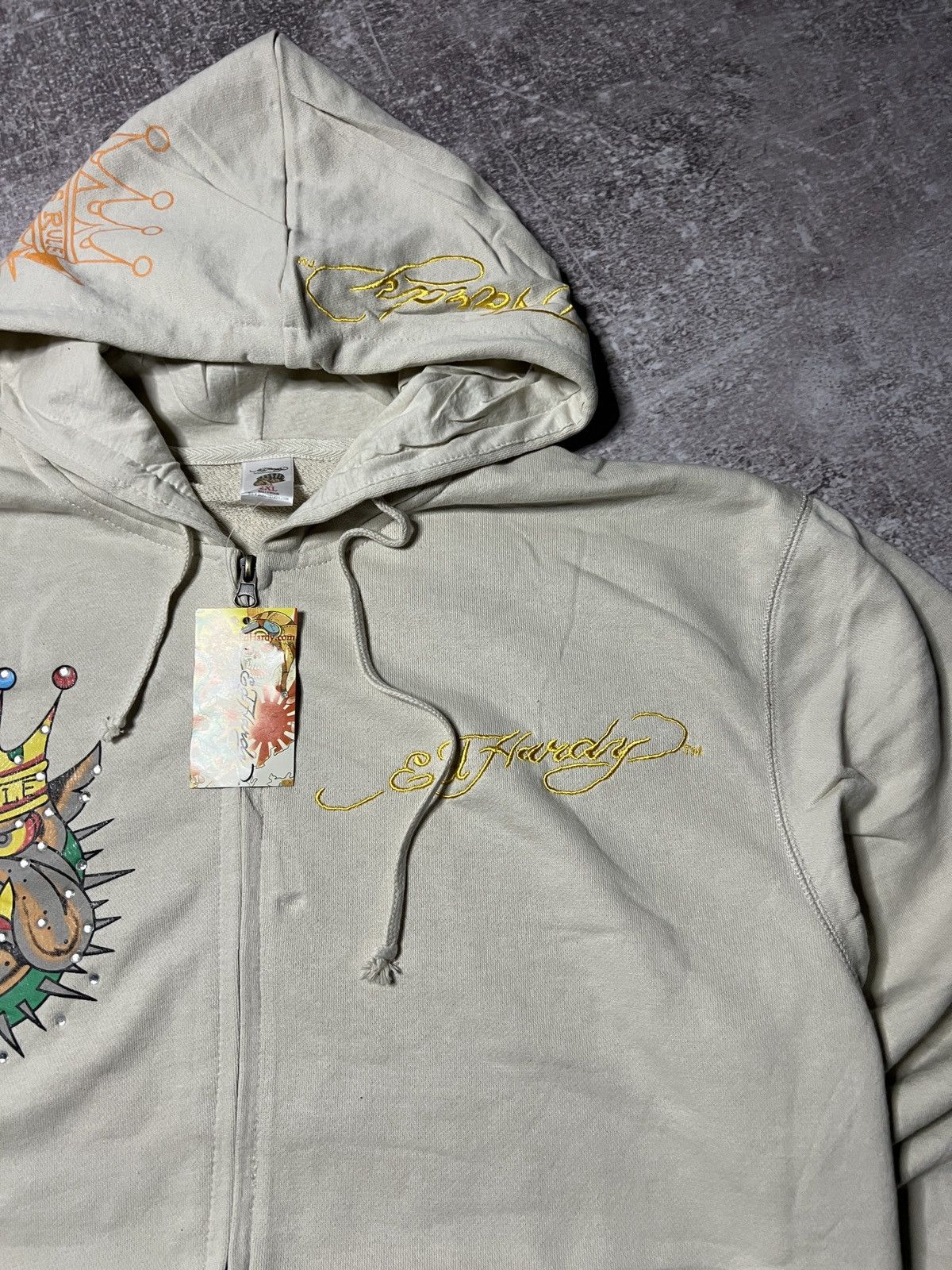 Ed Hardy Vintage Ed Hardy Zip Up Hoodie Size XXL Size US XXL / EU 58 / 5 - 4 Thumbnail