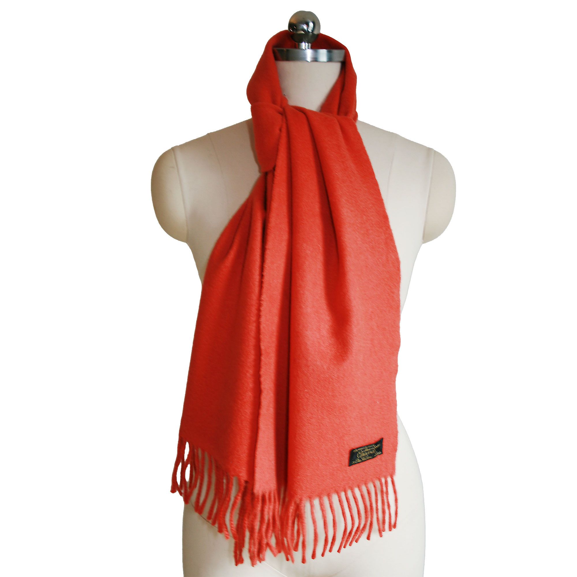 Charvet Charvet Paris 100% Cashmere Scarf Orange Made in Scotland Size ONE SIZE - 1 Thumbnail