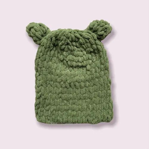 VIBE Handmade Knitted Balaclava Ski Mask Shrek Teddy Bear Style Size ONE SIZE - 6 Thumbnail