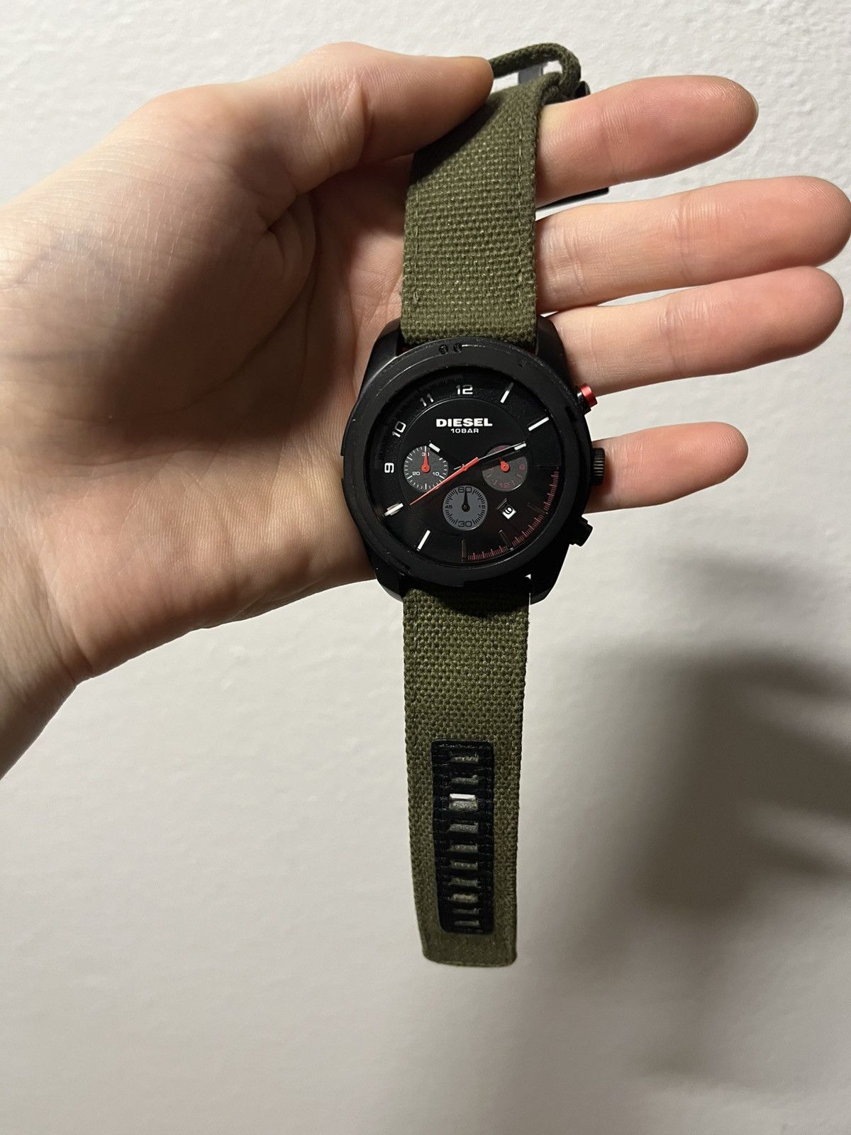 Diesel DIESEL WATCH Olive Green x Red DZ4189 (Casio Seiko G-Shock) Size ONE SIZE - 2 Thumbnail