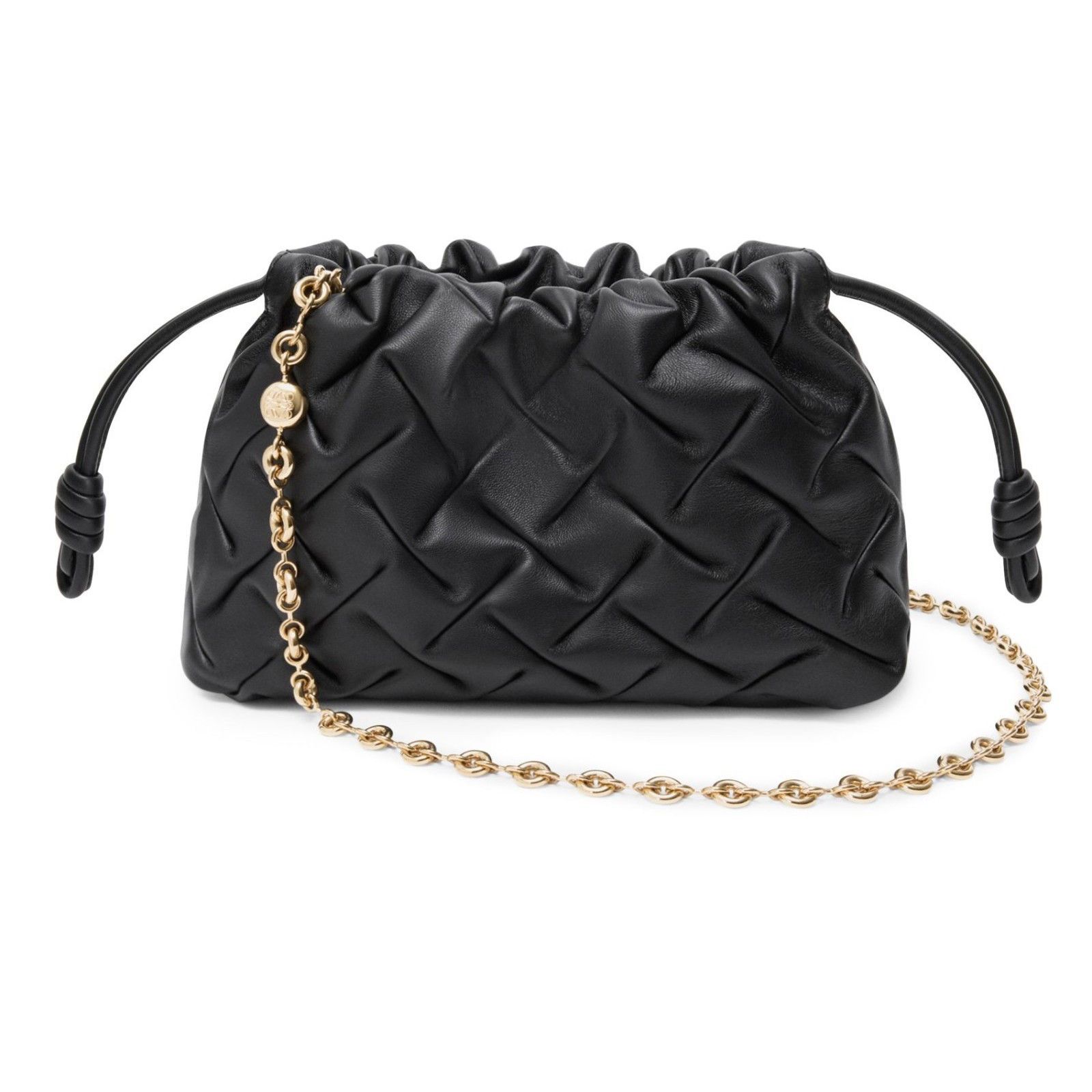Loewe LOEWE Mini Flamenco Black Pinched Leather Purse Bag New & Au Size ONE SIZE - 1 Thumbnail
