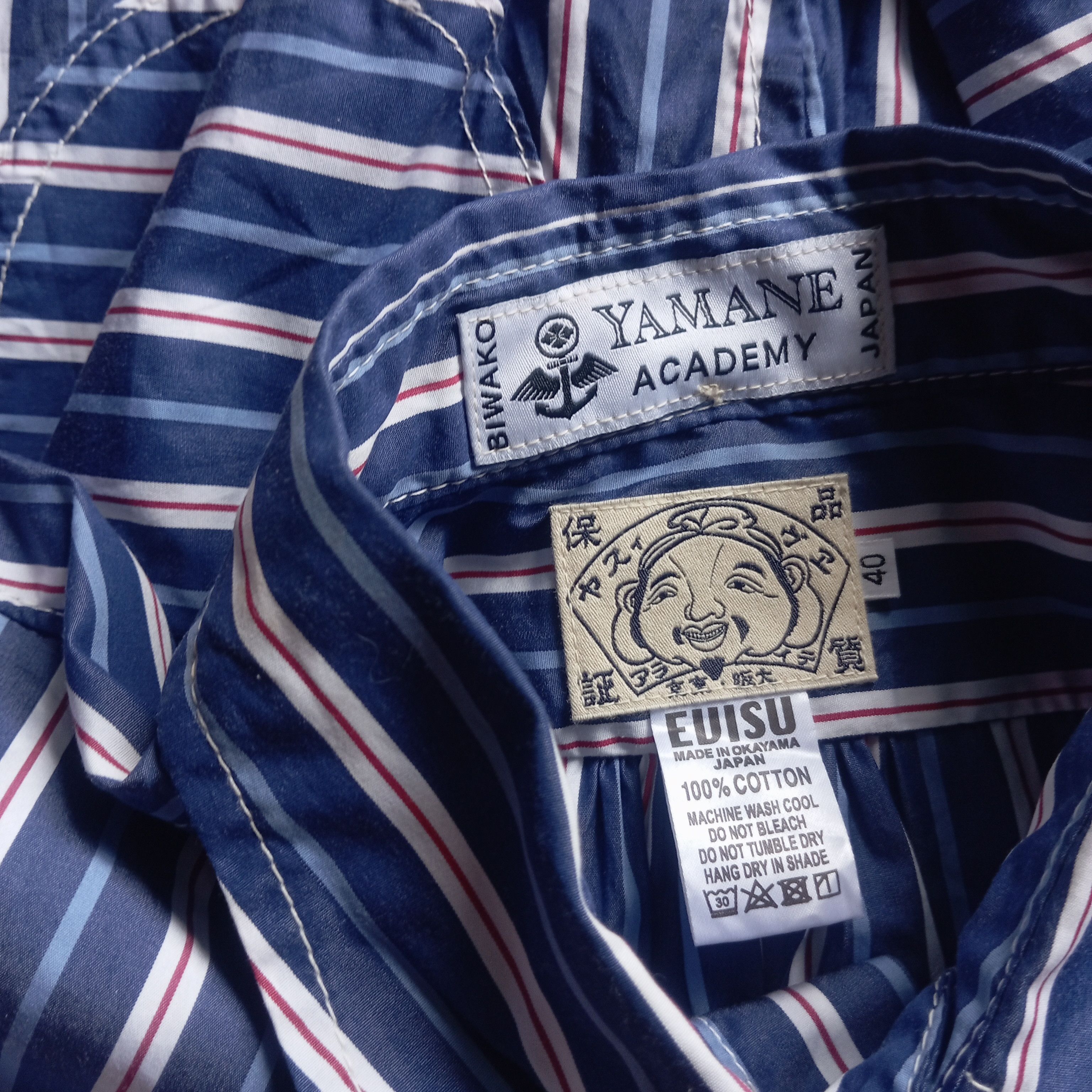 Evisu evisu yamane academy Stripes shirts Size US L / EU 52-54 / 3 - 2 Thumbnail