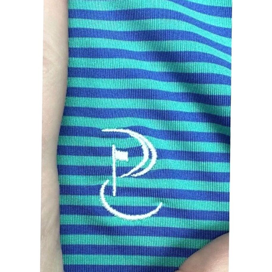 RLX Ralph Lauren RLX Ralph Lauren Golf Polo Shirt Mens Large Wicking Blue Green Stripe Logo Rugby Nylon? Size US L / EU 52-54 / 3 - 7 Thumbnail