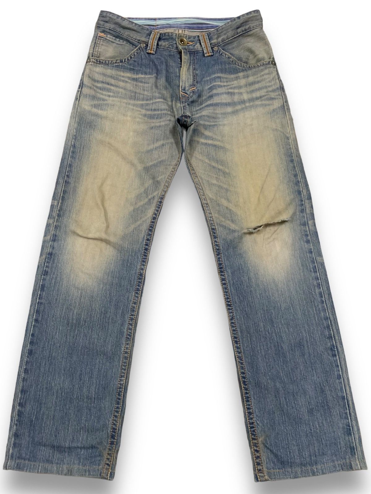 Vintage Edwin XV Mud Wash Loose Fit Distressed Grunge Jeans