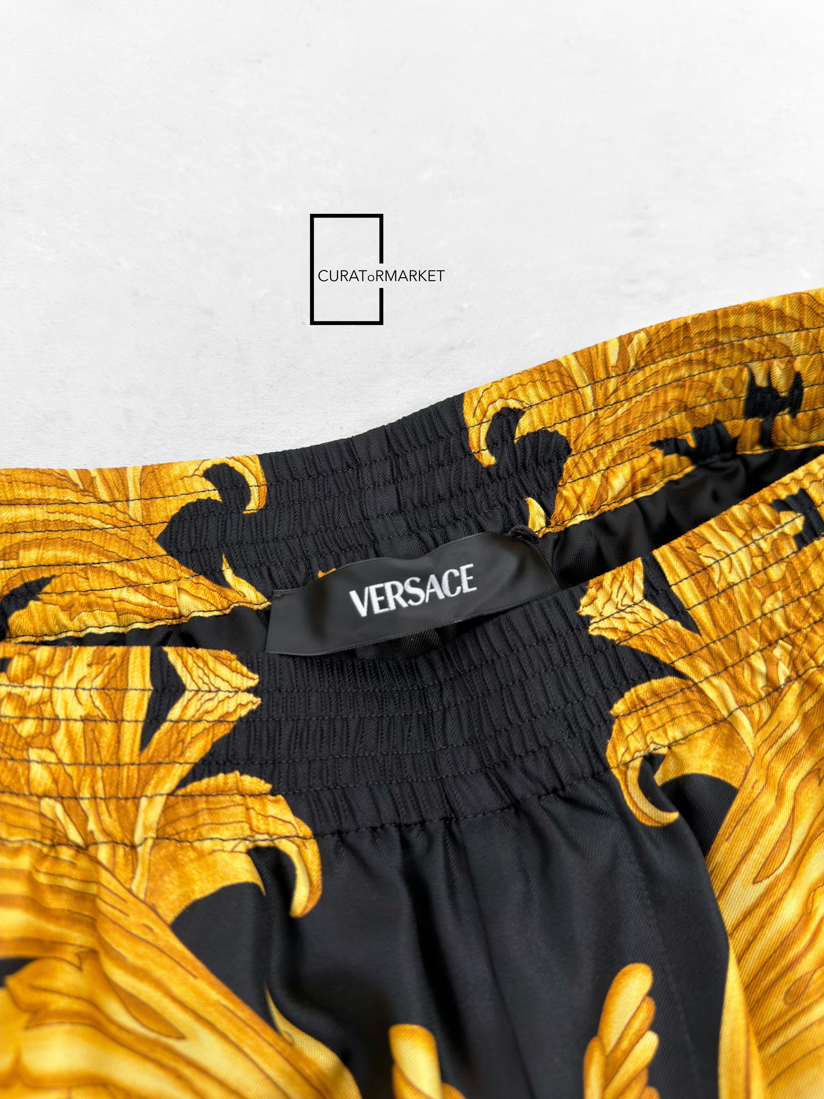 Versace EU48 Silk Gold Medusa Heritage Barocco Baroque Print SS24 Size US 32 / EU 48 - 7 Thumbnail