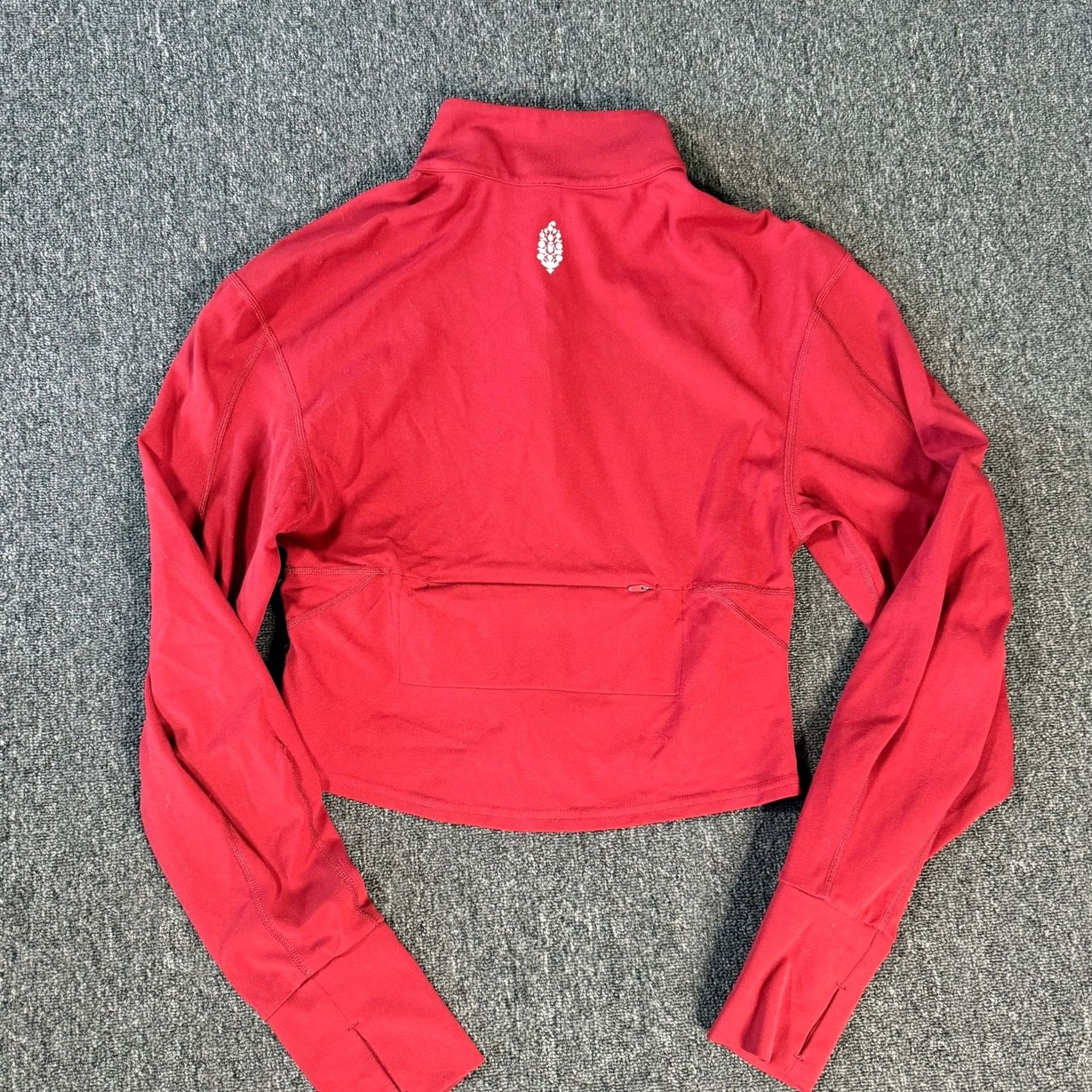 Free People VINTAGE Jacket Womens S Red Y2k Free People Movement Never Better Full Zip Longsleeve Size S / US 4 / IT 40 - 2 Thumbnail