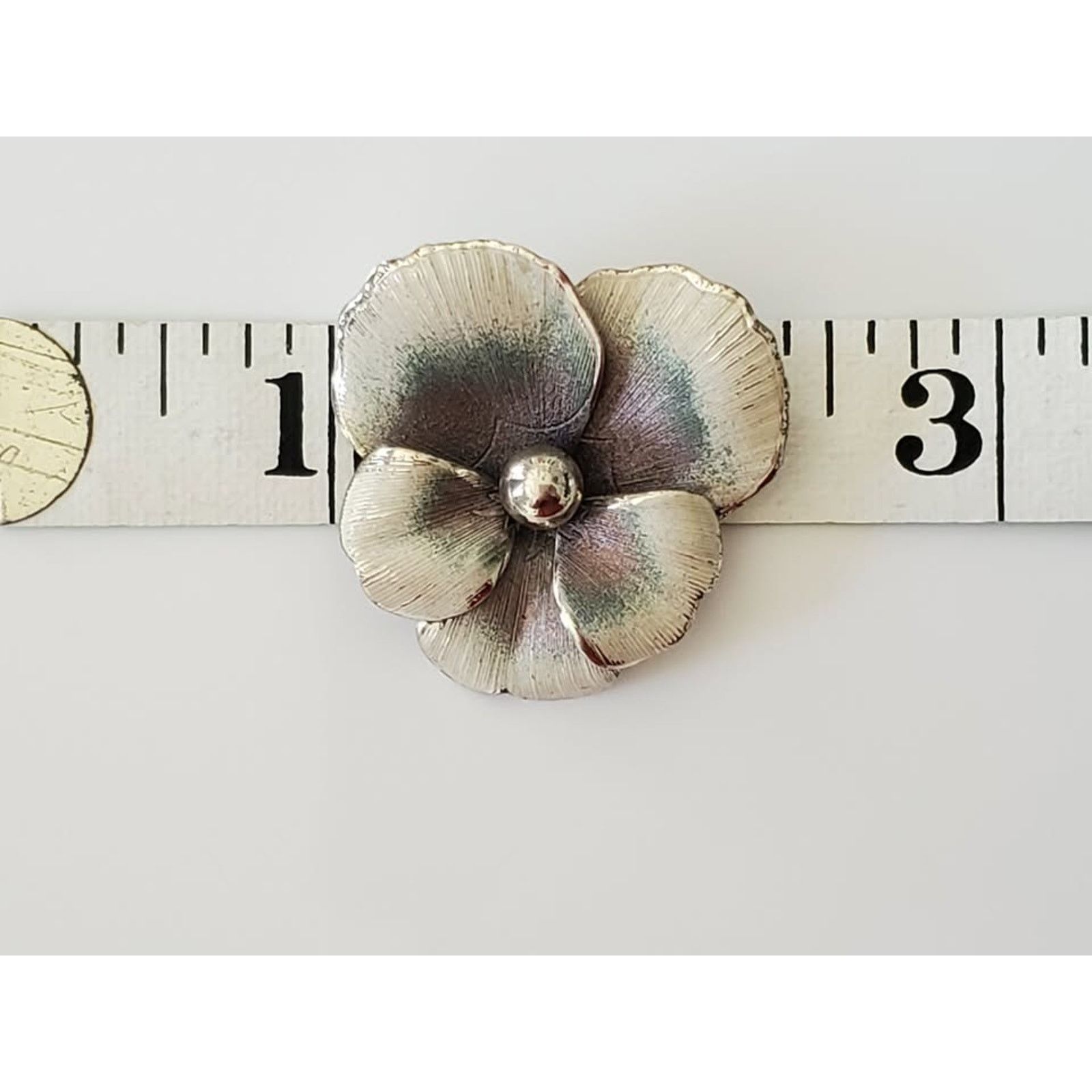Other Vintage Sterling Silver Pansy Brooch by Danecraft Size ONE SIZE - 6 Thumbnail