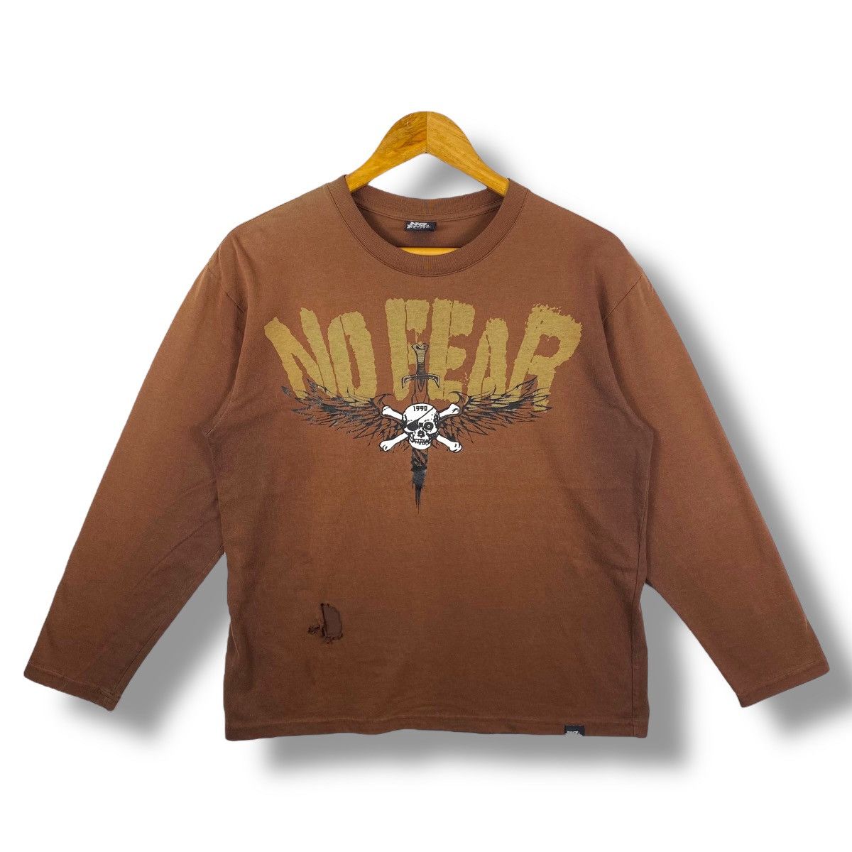 No Fear Vintage Distressed 00's NO FEAR Graphic Sunfaded Longsleeve Size US M / EU 48-50 / 2 - 1 Thumbnail