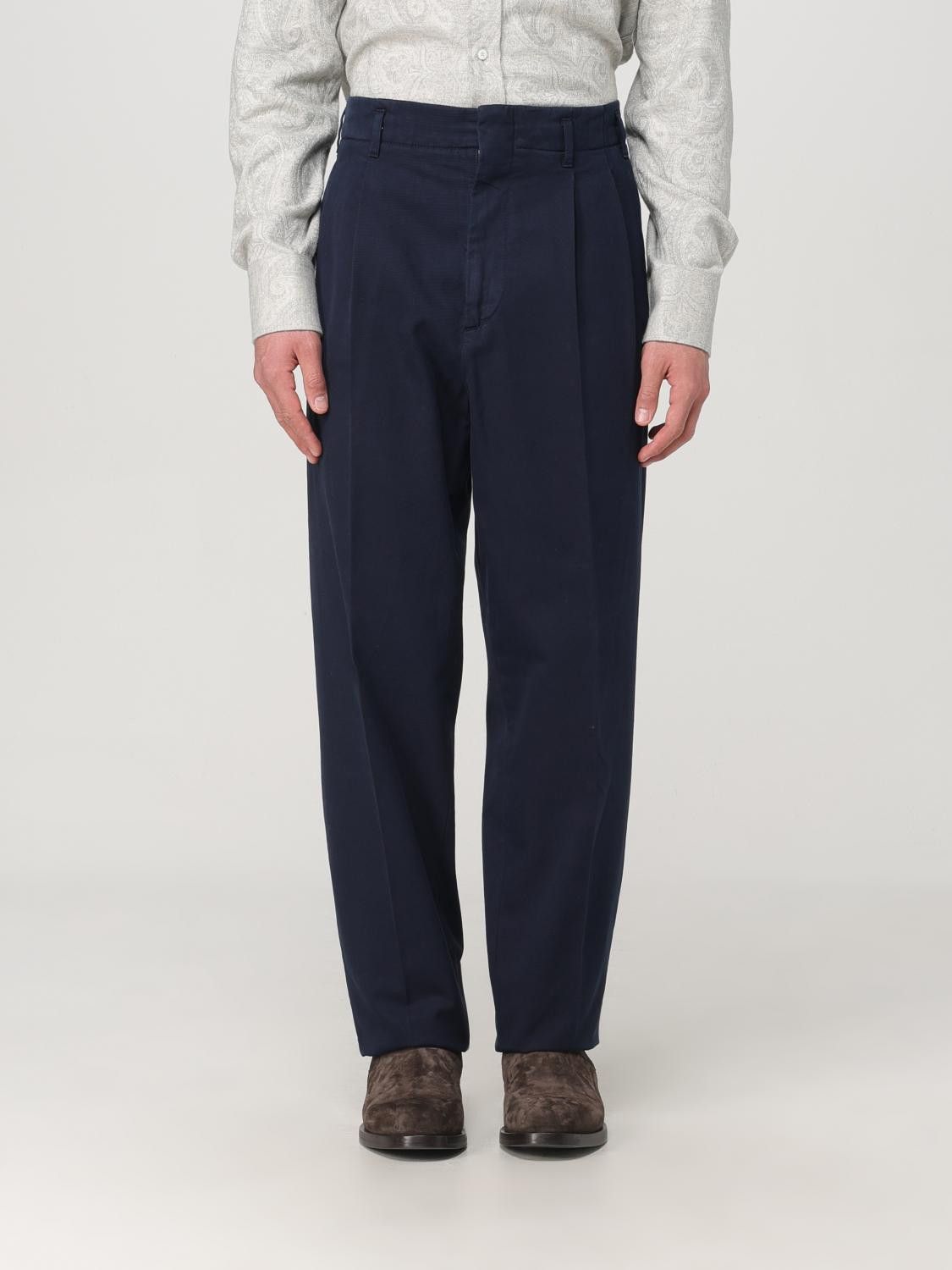 Brunello Cucinelli o1y0526 Casual Pant in Navy Blue Size US 38 / EU 54 - 1 Thumbnail