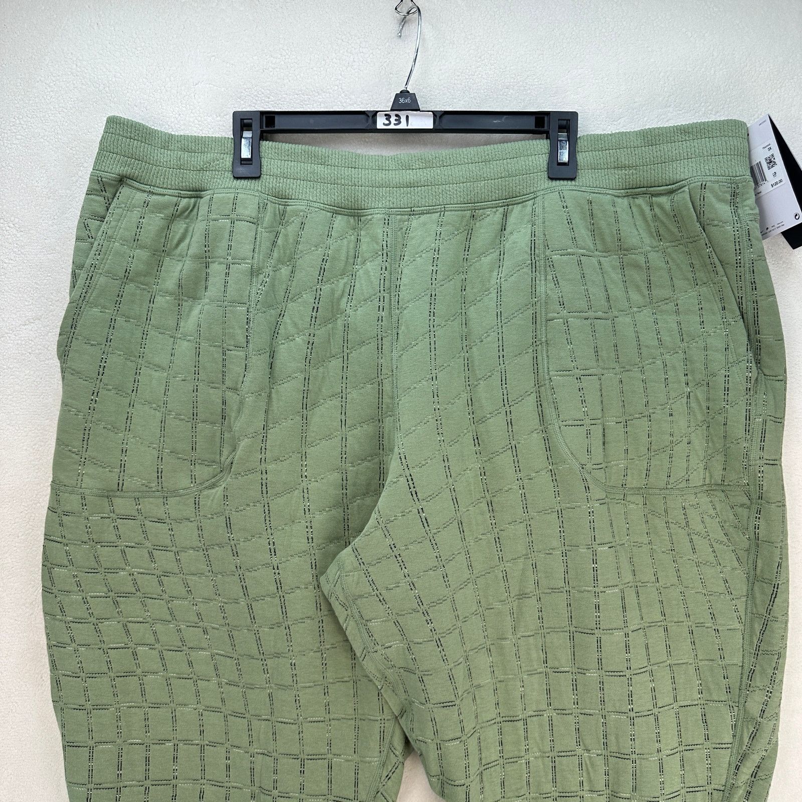 Nike NIKE WOMEN'S 3X YOGA QUILTED PANTS SAGE GREEN LUXE THERMA-FI Size 42" / US 20 - 3 Thumbnail