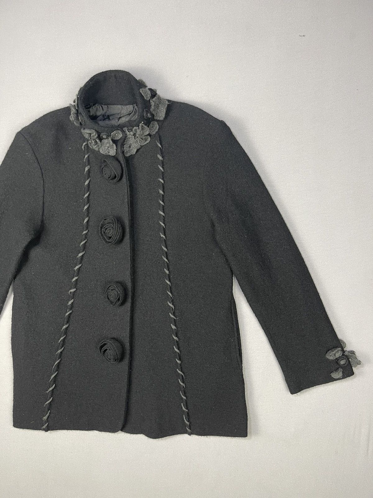 Kansai Yamamoto Kansai Cooperative Fashion Mohair Wool Midi Dress Size M / US 6-8 / IT 42-44 - 3 Thumbnail