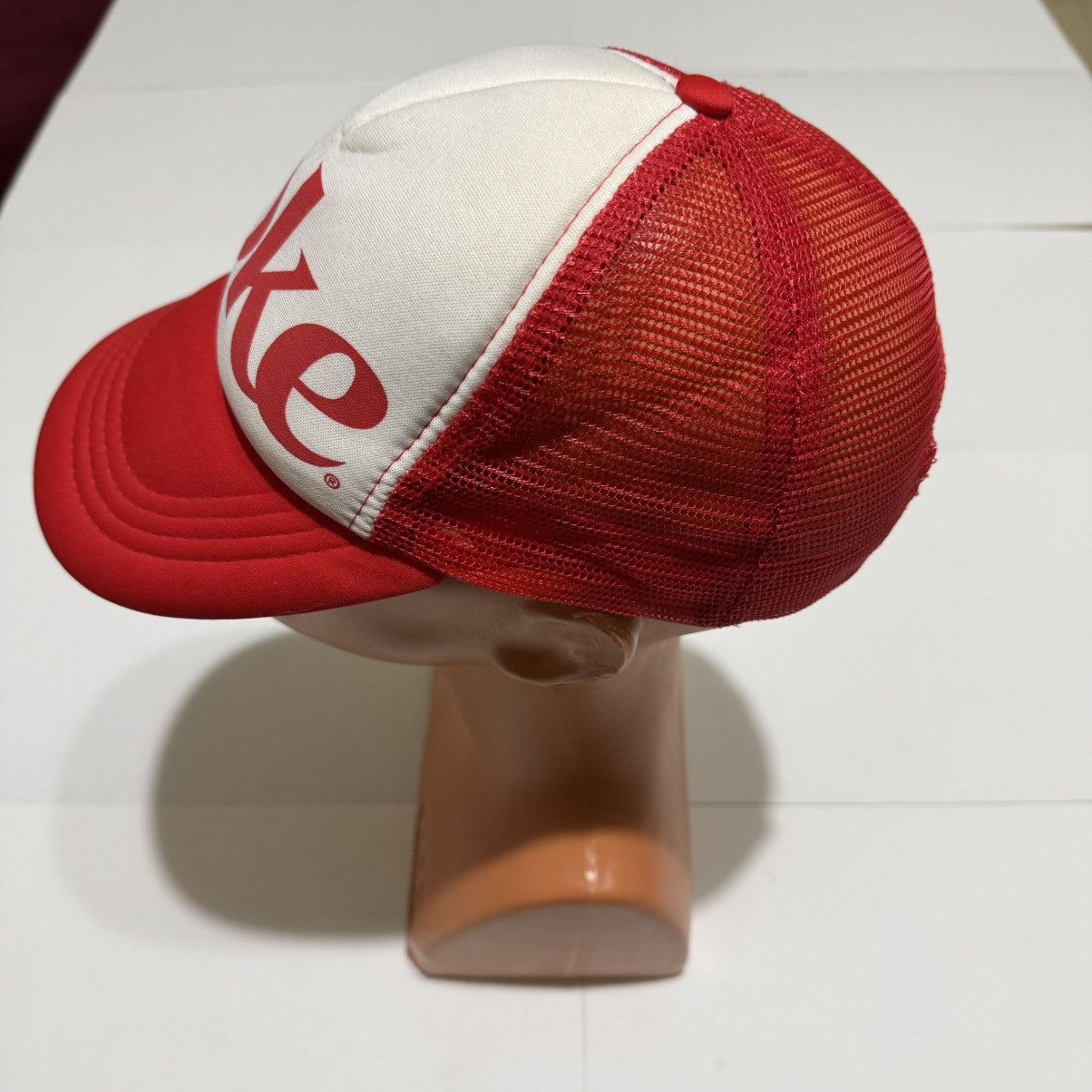 Coca Cola × Vintage Vintage Coca-Cola Trucker Cap Coke Big Logo Hat 90s USA Size 40 - 4 Thumbnail