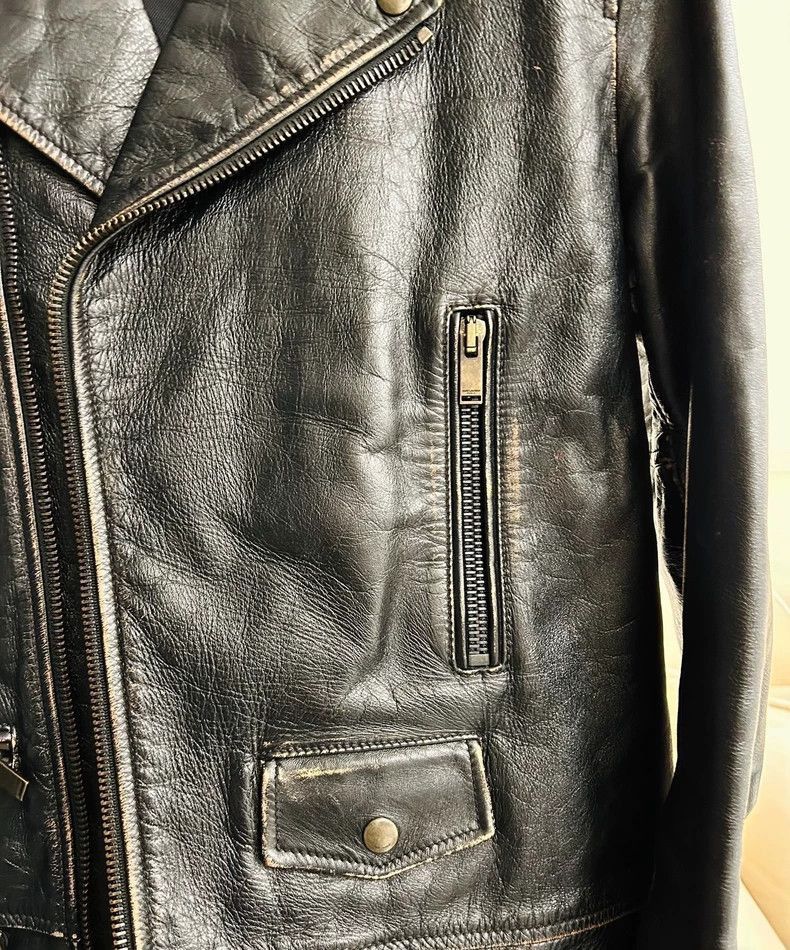 Saint Laurent Paris Saint Laurent 18FW Leather Biker Jacket- Size US L / EU 52-54 / 3 - 3 Thumbnail