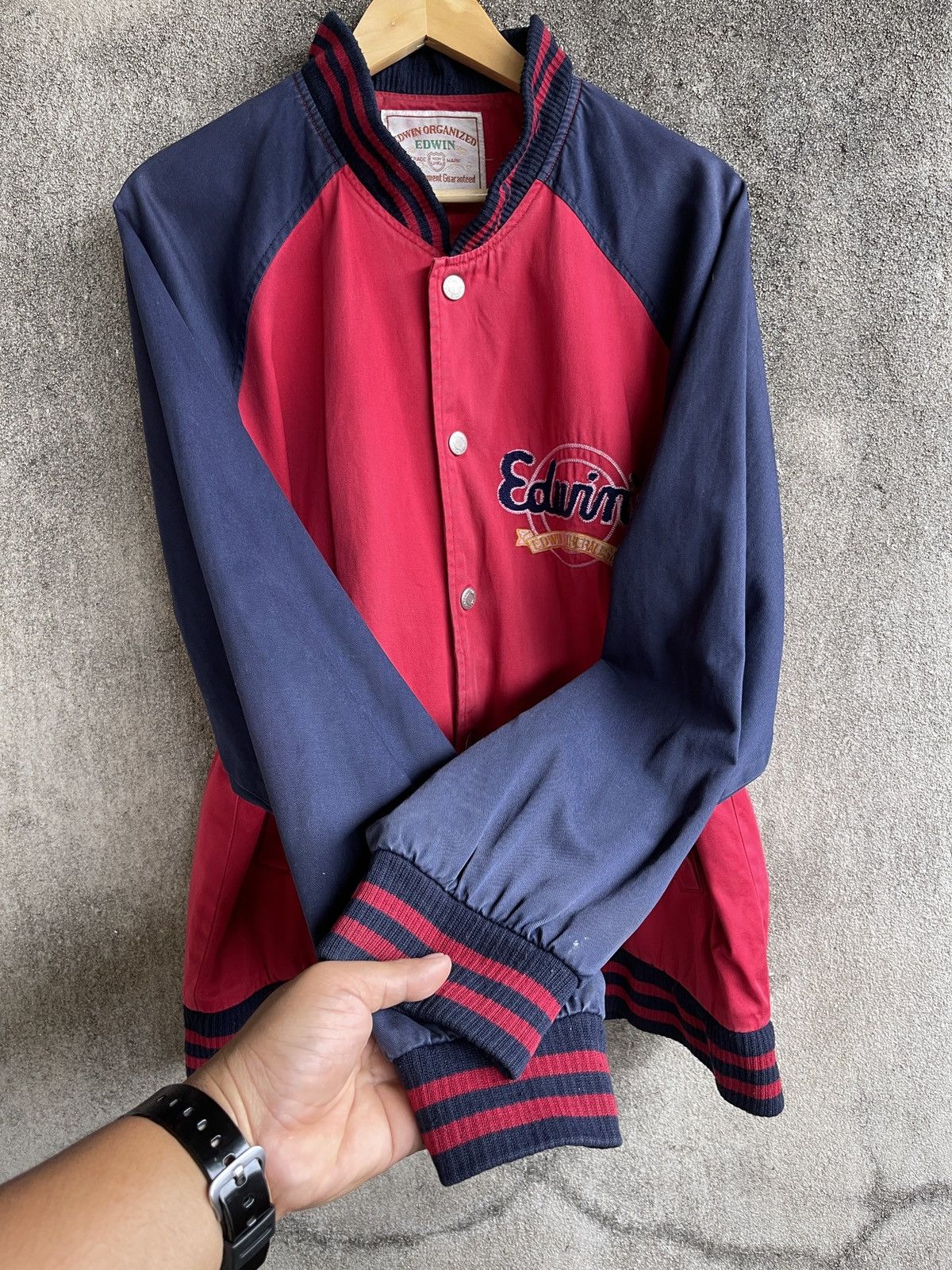 Edwin Rare🔥Vintage Edwin Varsity Jacket Embroidery Logo Size US XL / EU 56 / 4 - 11 Thumbnail