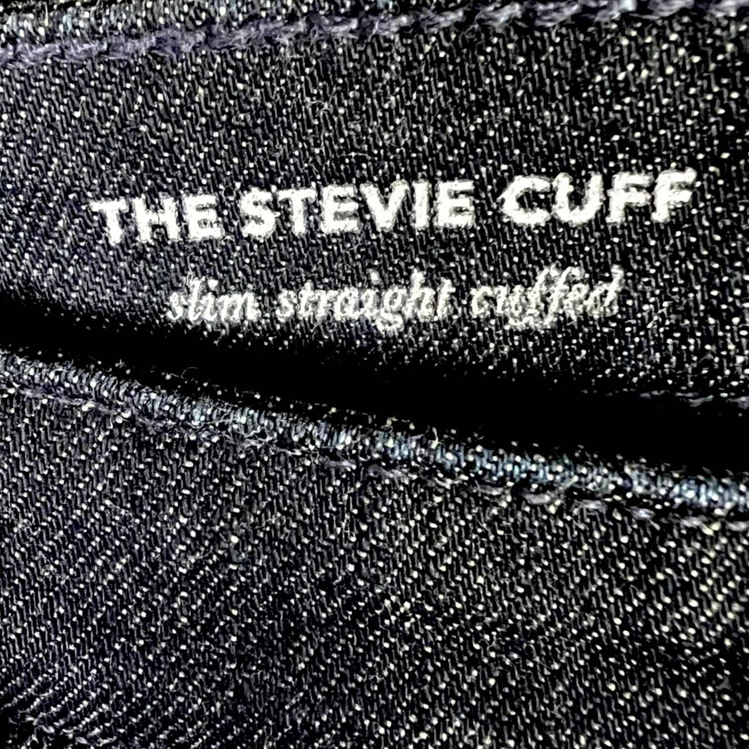 AG Adriano Goldschmied Women's AG Stevie Cuff Straight Jeans - 30 - $235 Retail Size 30" / US 8 / IT 44 - 3 Thumbnail