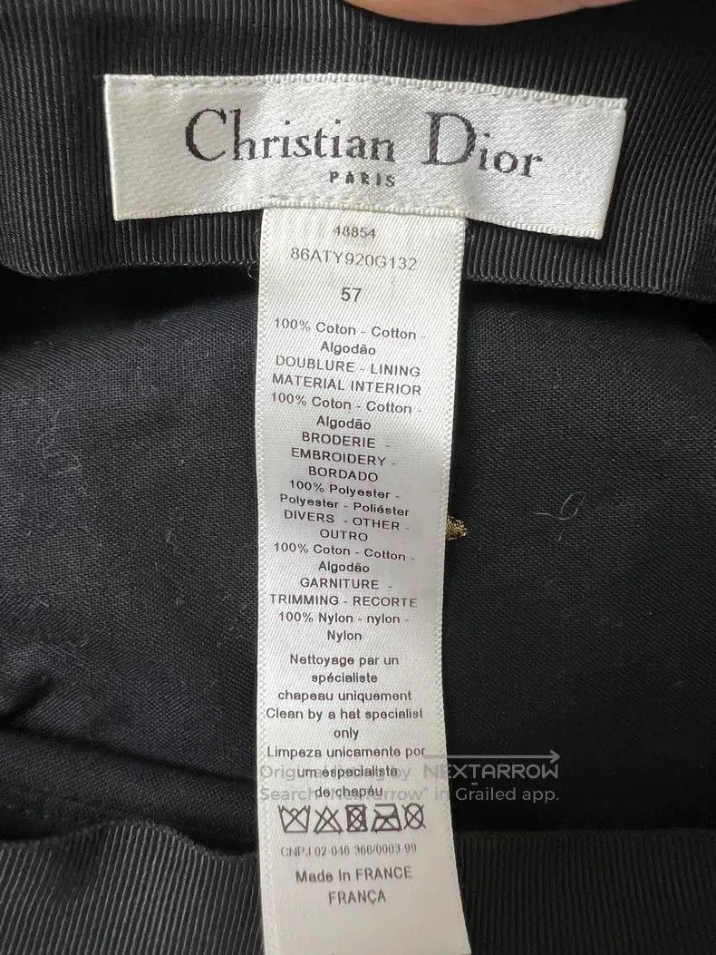 Dior Dior Size 57 Mesh gold-decorated slogan hollow cowboy hat Size ONE SIZE - 6 Thumbnail