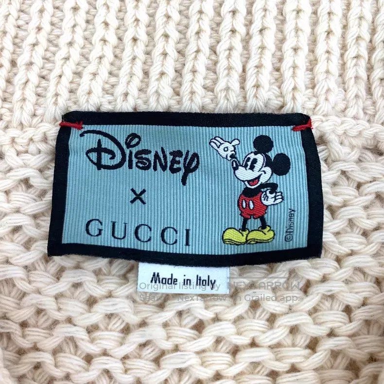 Gucci Gucci Beige Mickey Mouse Embroidered Wool Lapel Long Sleev Size L / US 10 / IT 46 - 5 Thumbnail